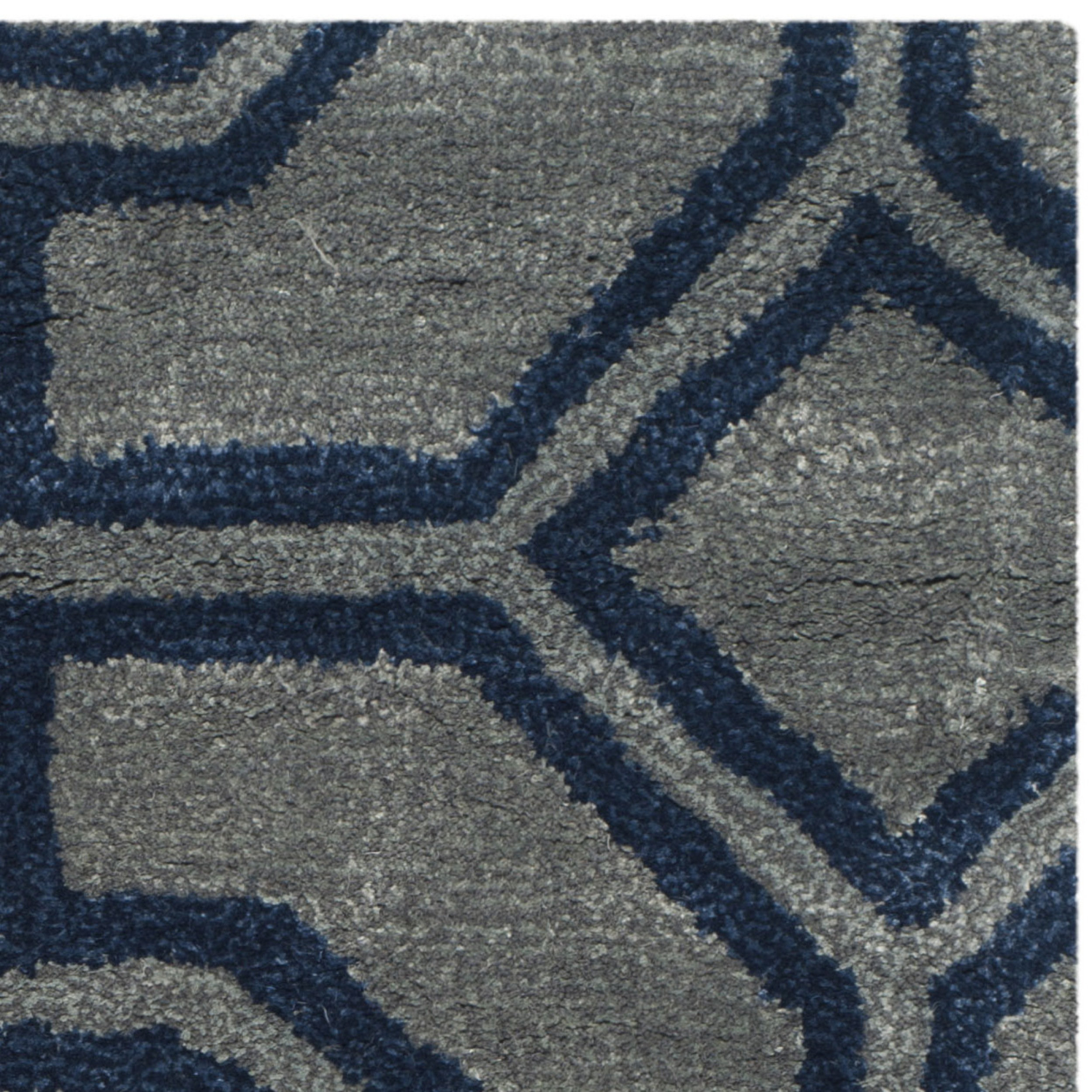 Safavieh Soho Grey/Dark Blue Rug & Reviews | Wayfair