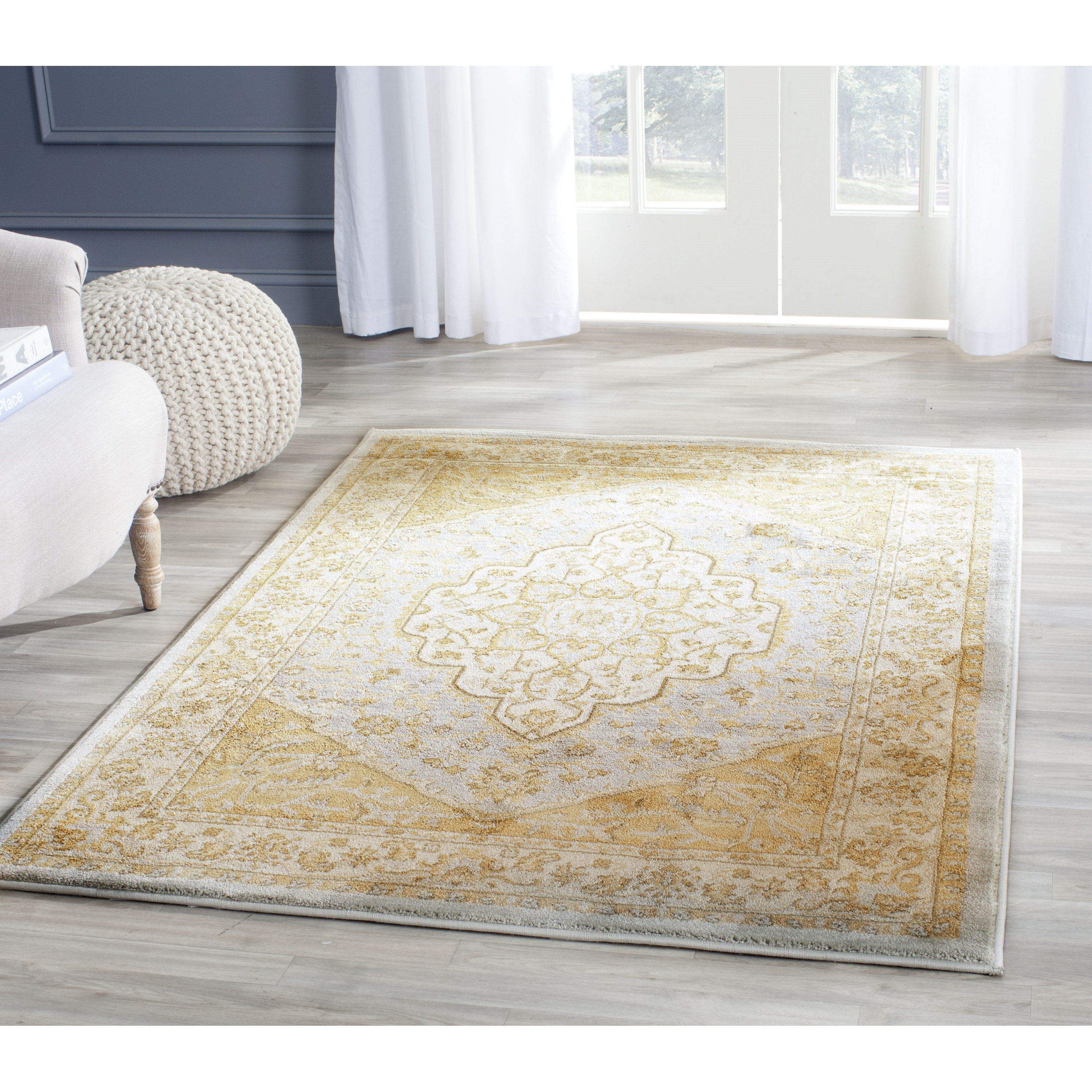 Safavieh Austin Light Grey/Gold Area Rug & Reviews | Wayfair