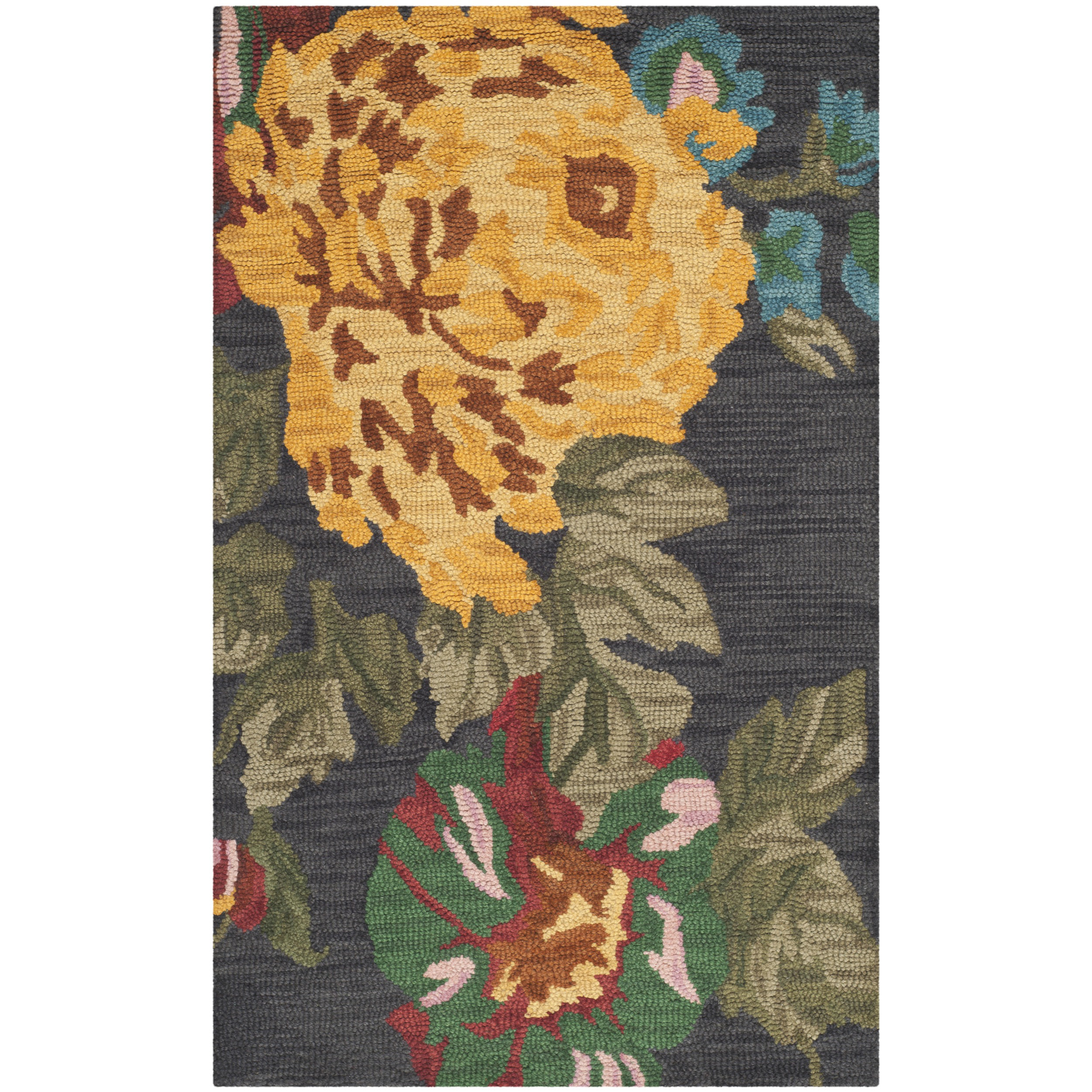 Safavieh Jardin Black/Multi Daisy Area Rug & Reviews Wayfair
