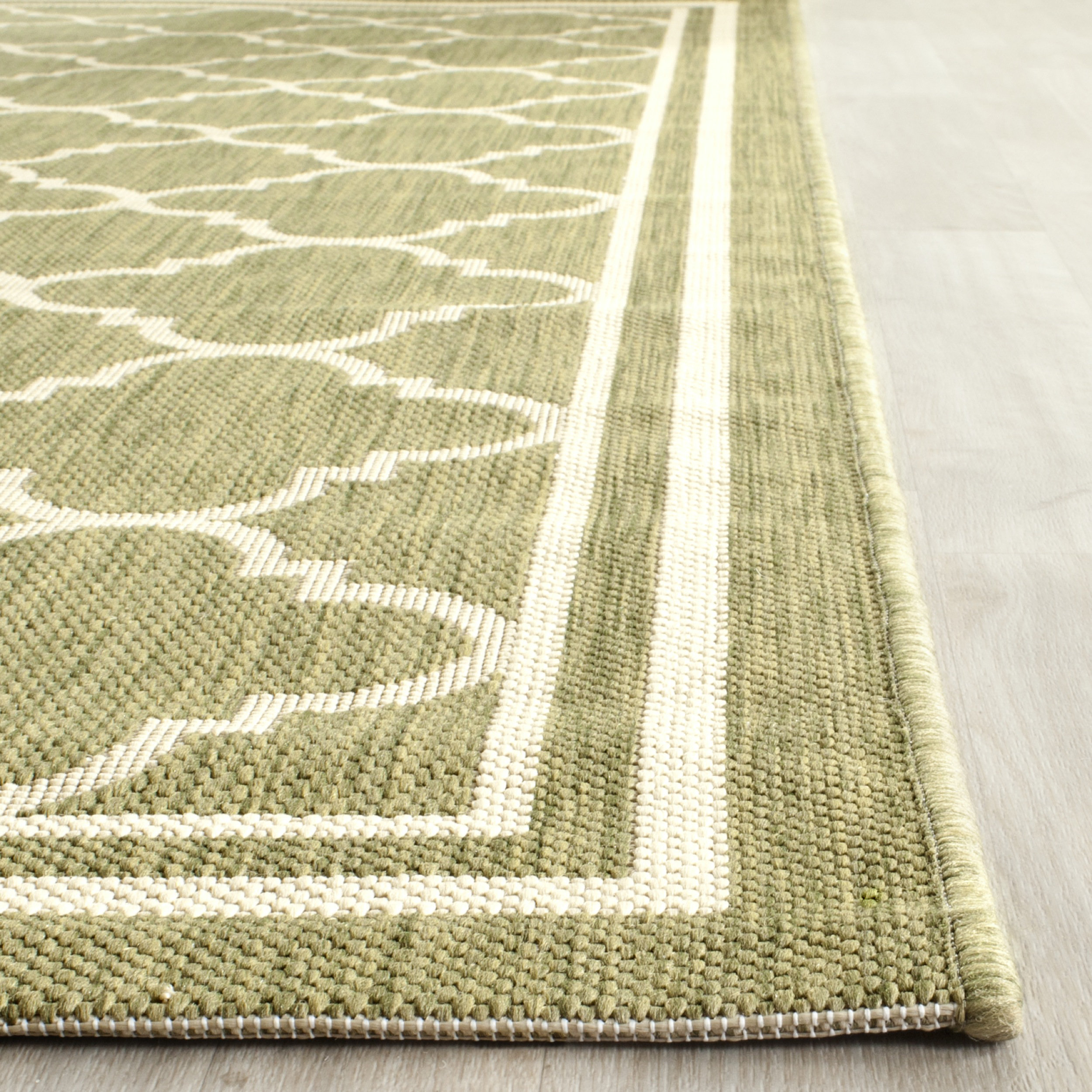 Safavieh Courtyard Sage Green / Beige Indoor/Outdoor Rug & Reviews