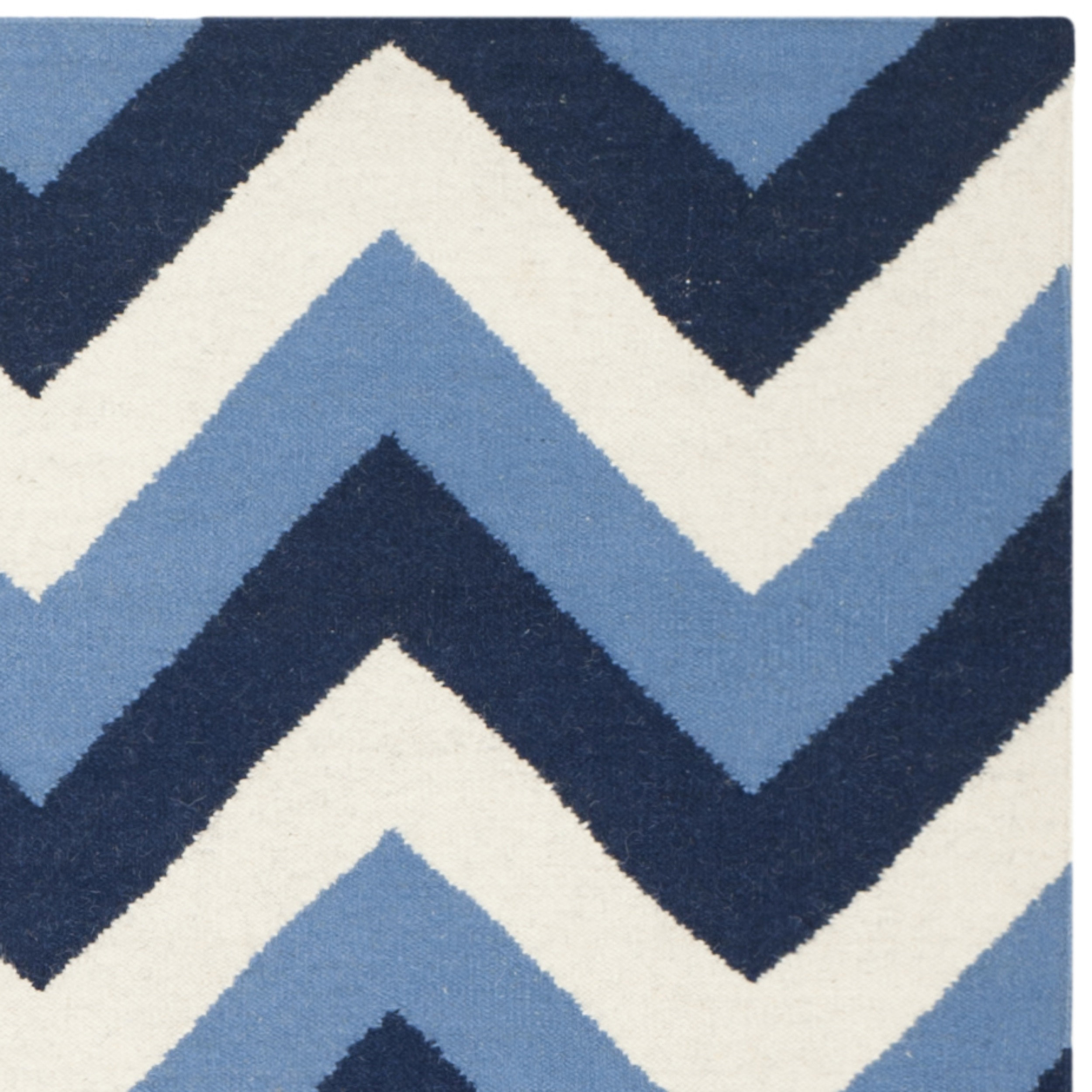 Safavieh Dhurries Navy / Light Blue Chevron Area Rug Wayfair