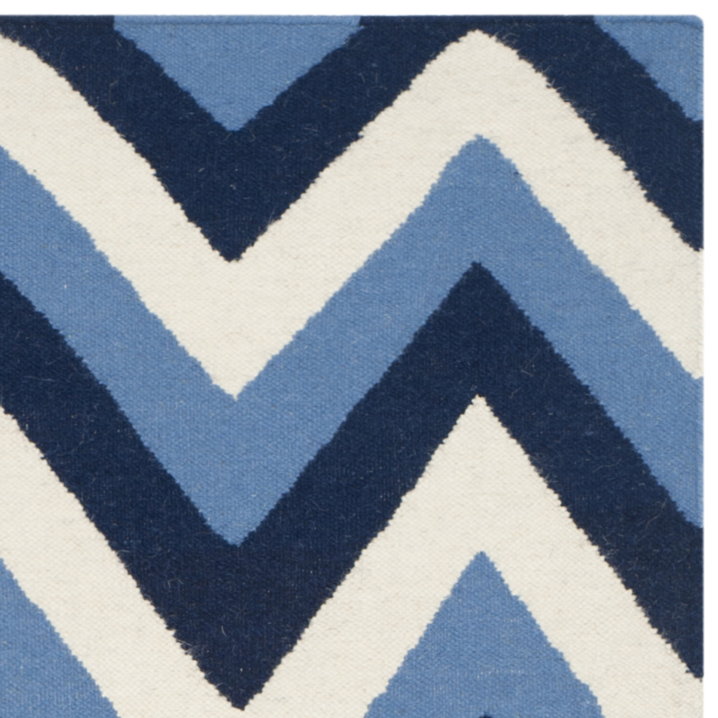 Safavieh Dhurries Navy / Light Blue Chevron Area Rug Wayfair