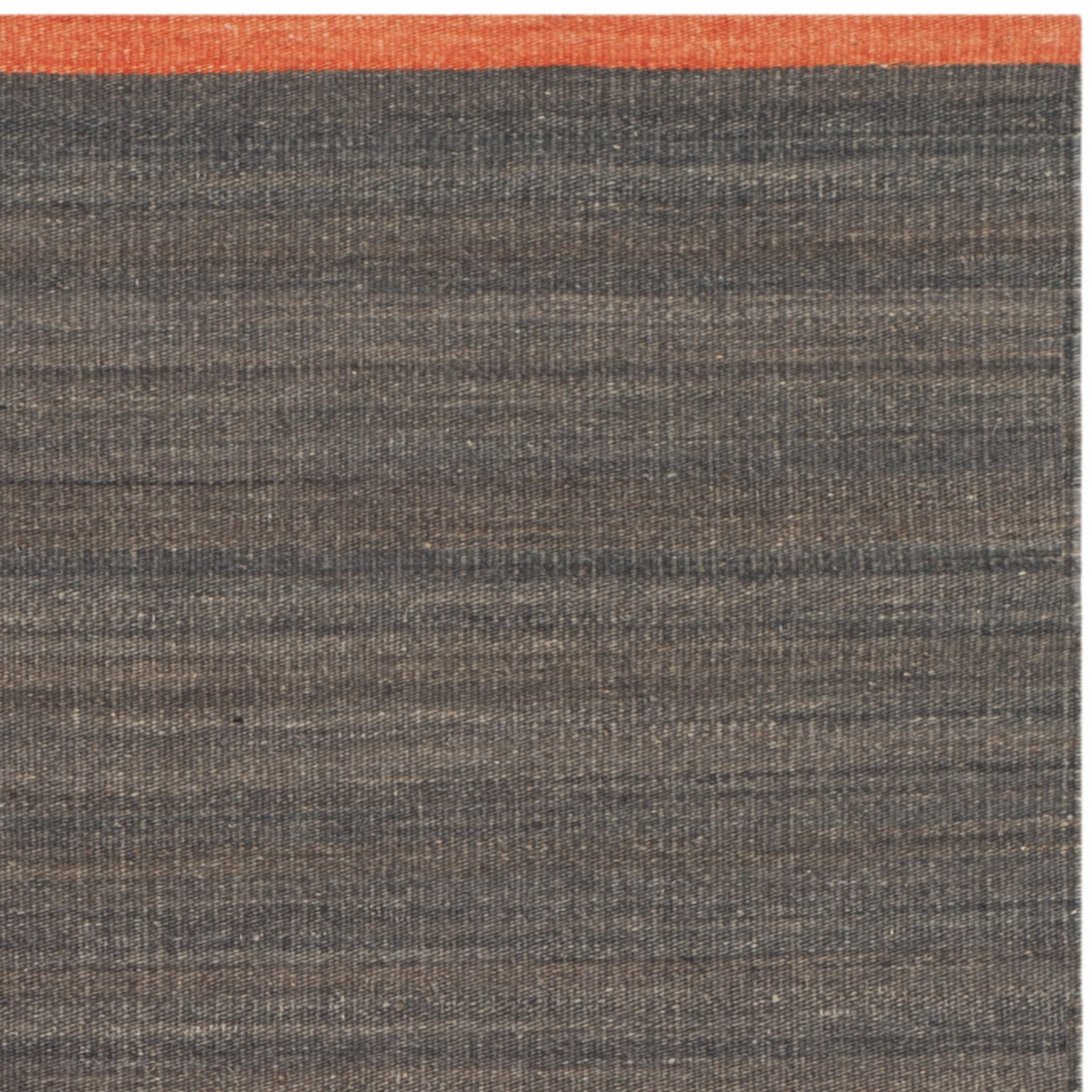 Safavieh Kilim Dark Grey / Orange Striped Rug & Reviews Wayfair