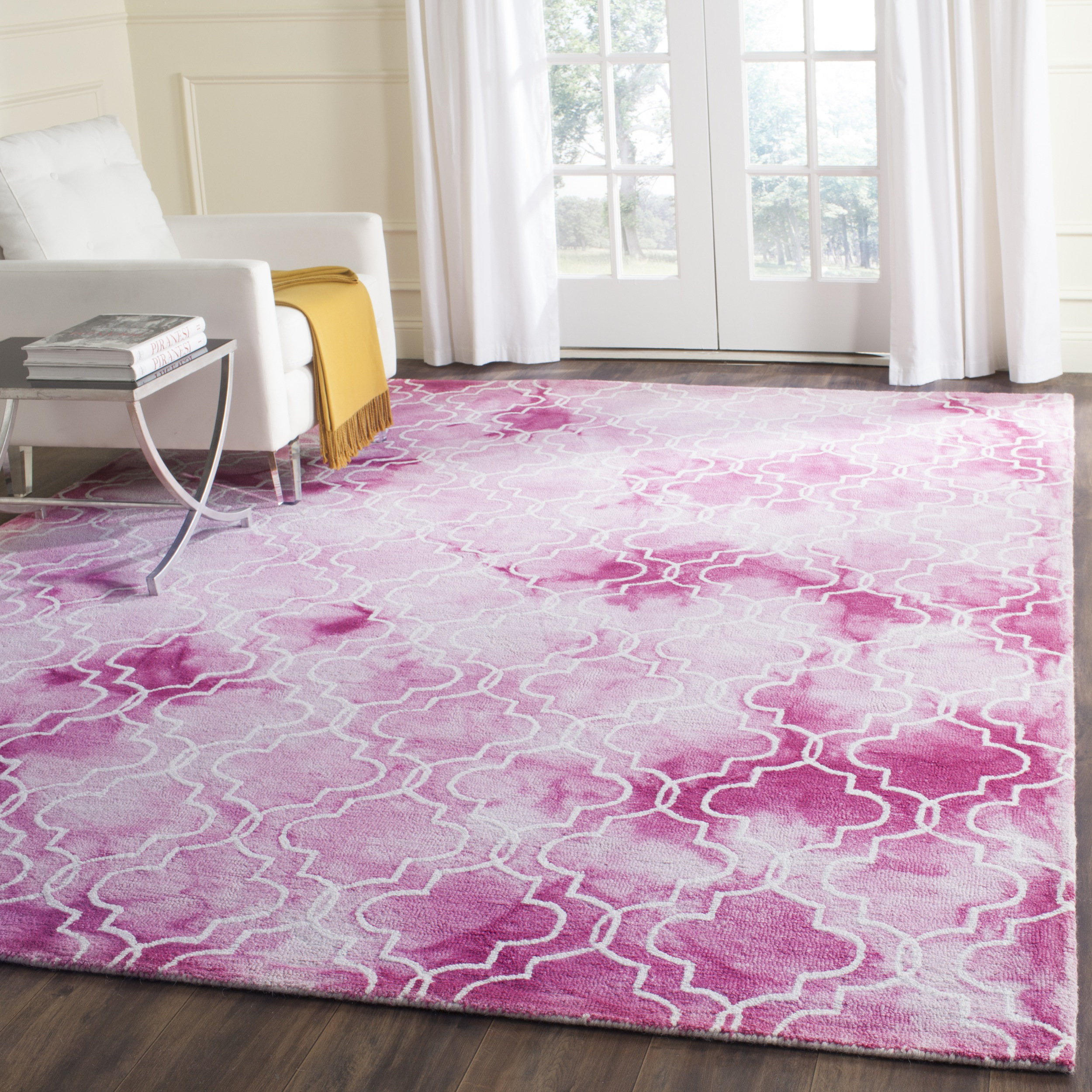 Safavieh Dip Dye Rose/Ivory Area Rug & Reviews Wayfair