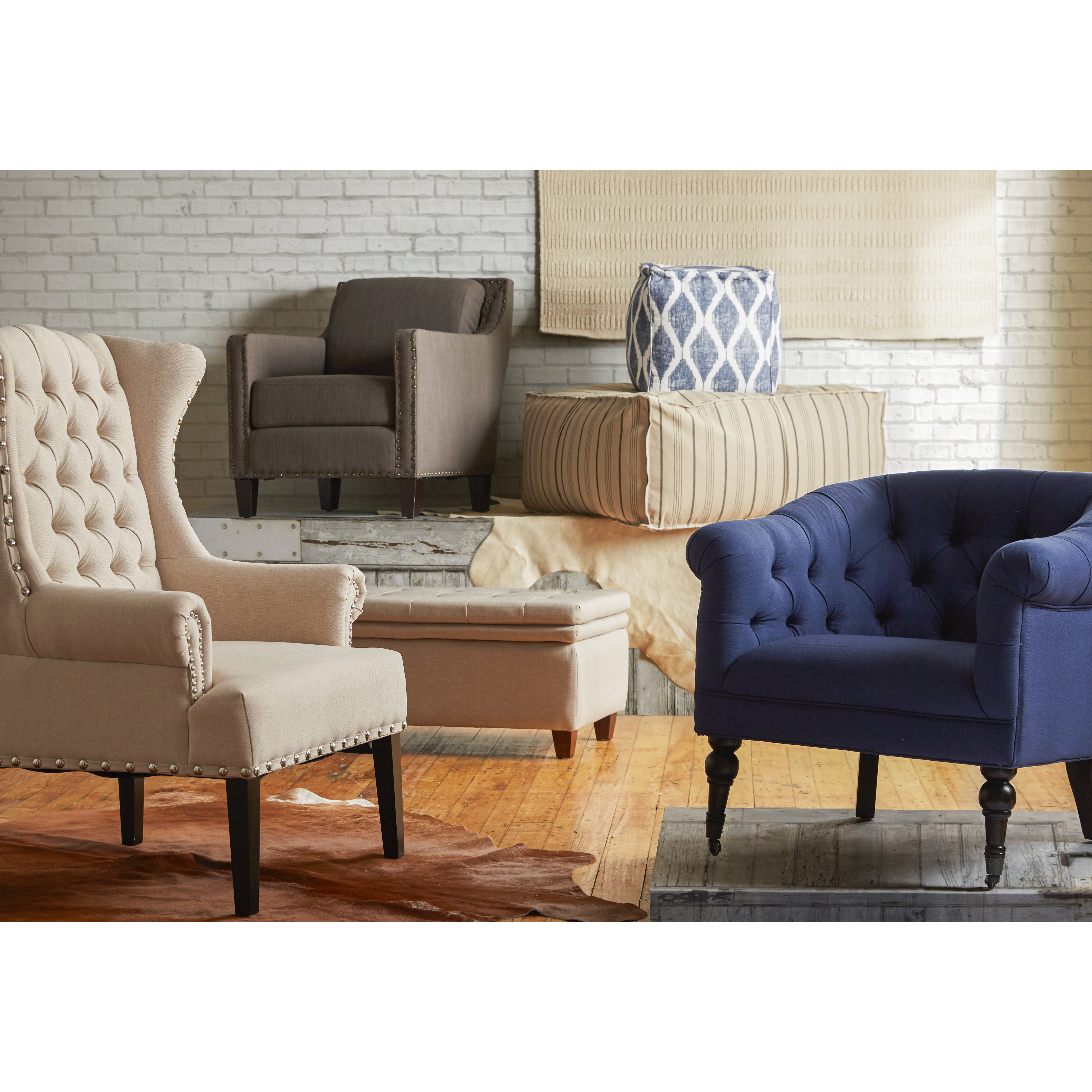 Safavieh Large Ottoman & Reviews Wayfair