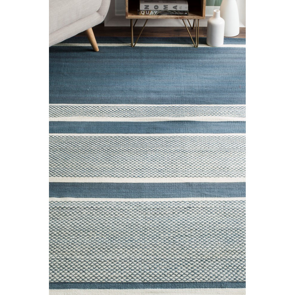 Safavieh Kilim Blue & Ivory Striped Rug & Reviews Wayfair