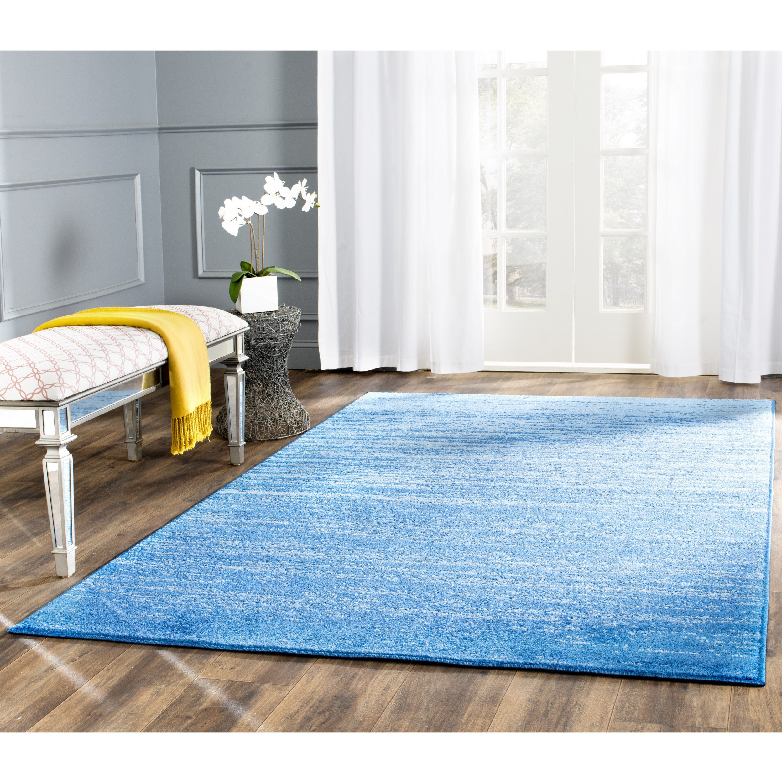 Safavieh Adirondacks Light Blue/Dark Blue Area Rug & Reviews Wayfair