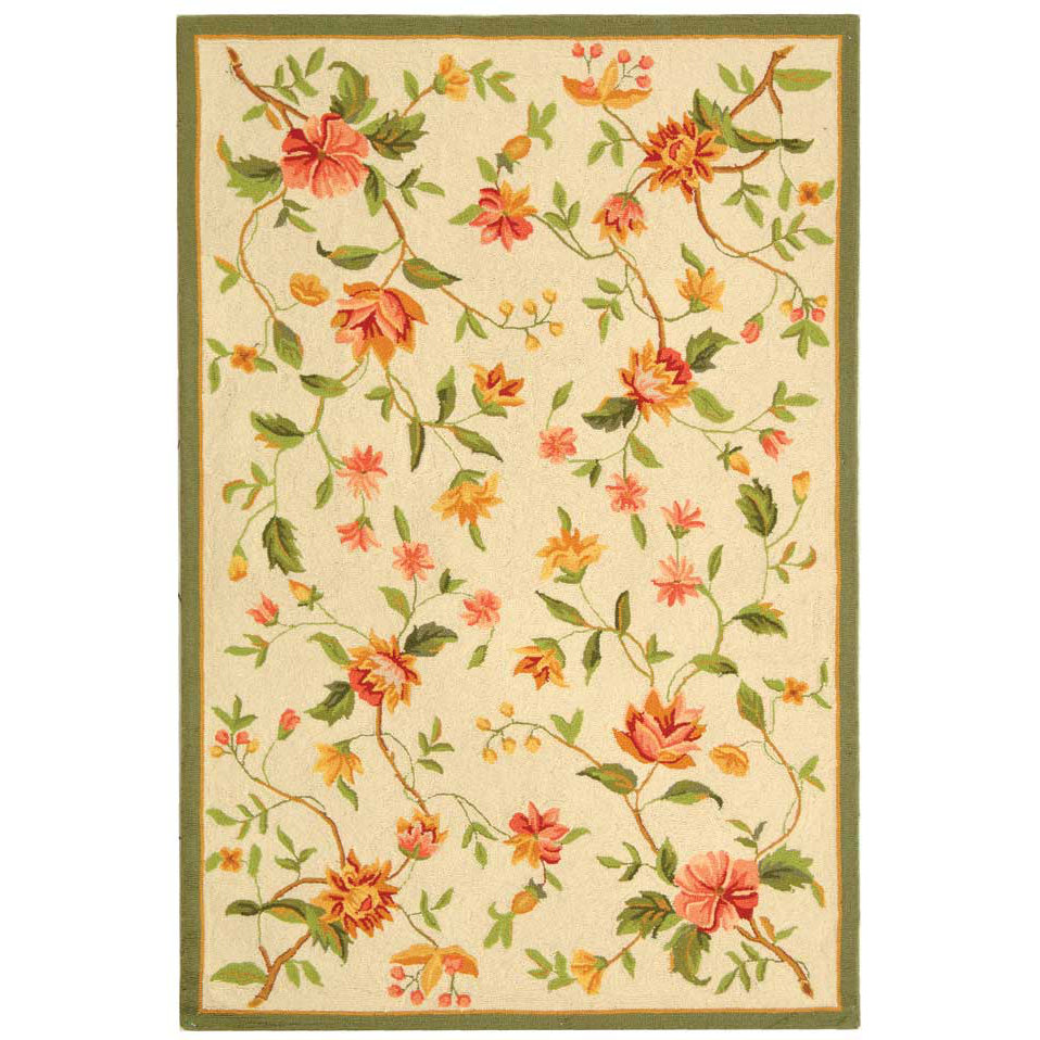 Safavieh Chelsea All Over Beige Floral Rug & Reviews Wayfair