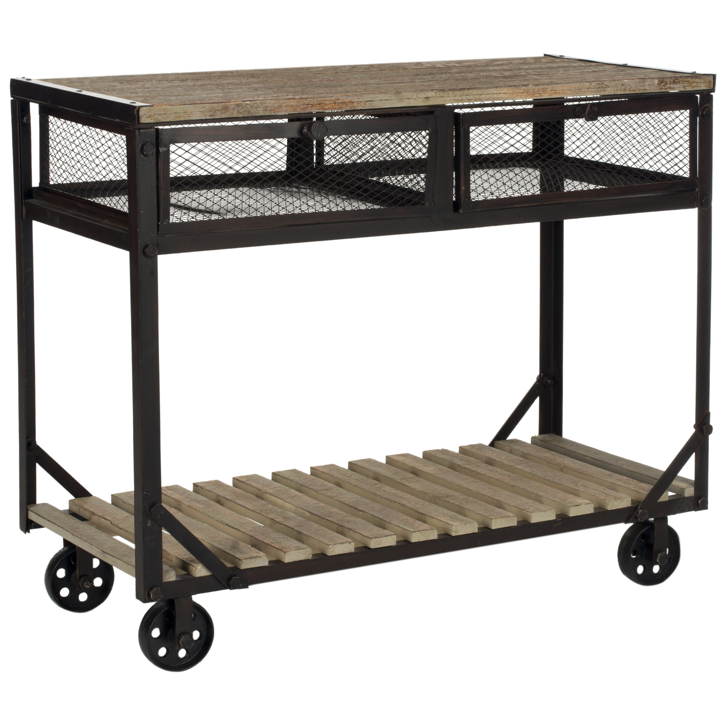 Safavieh Shroder Rolling Console Table & Reviews Wayfair