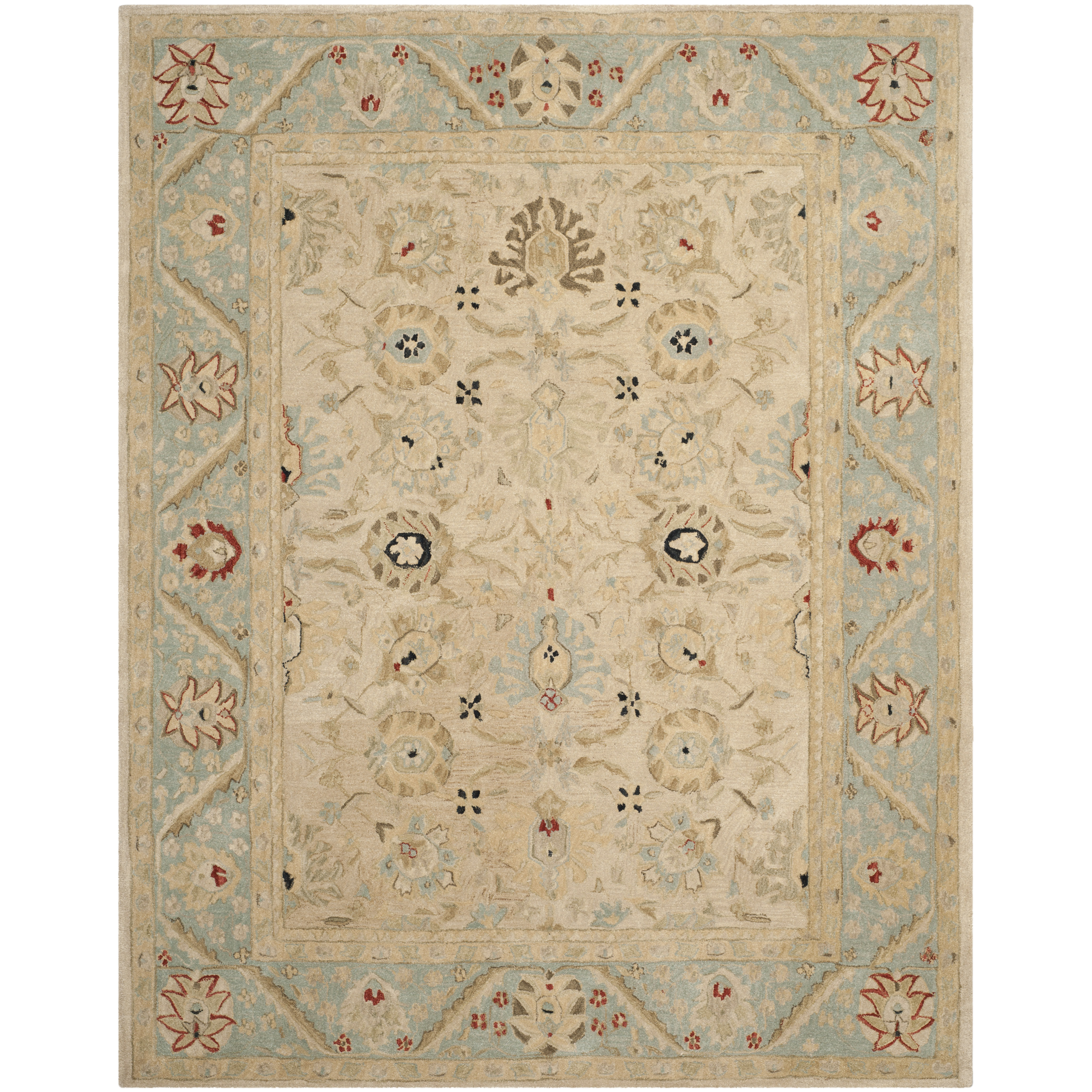 Safavieh Anatolia Natural/Soft Turquoise Area Rug & Reviews Wayfair