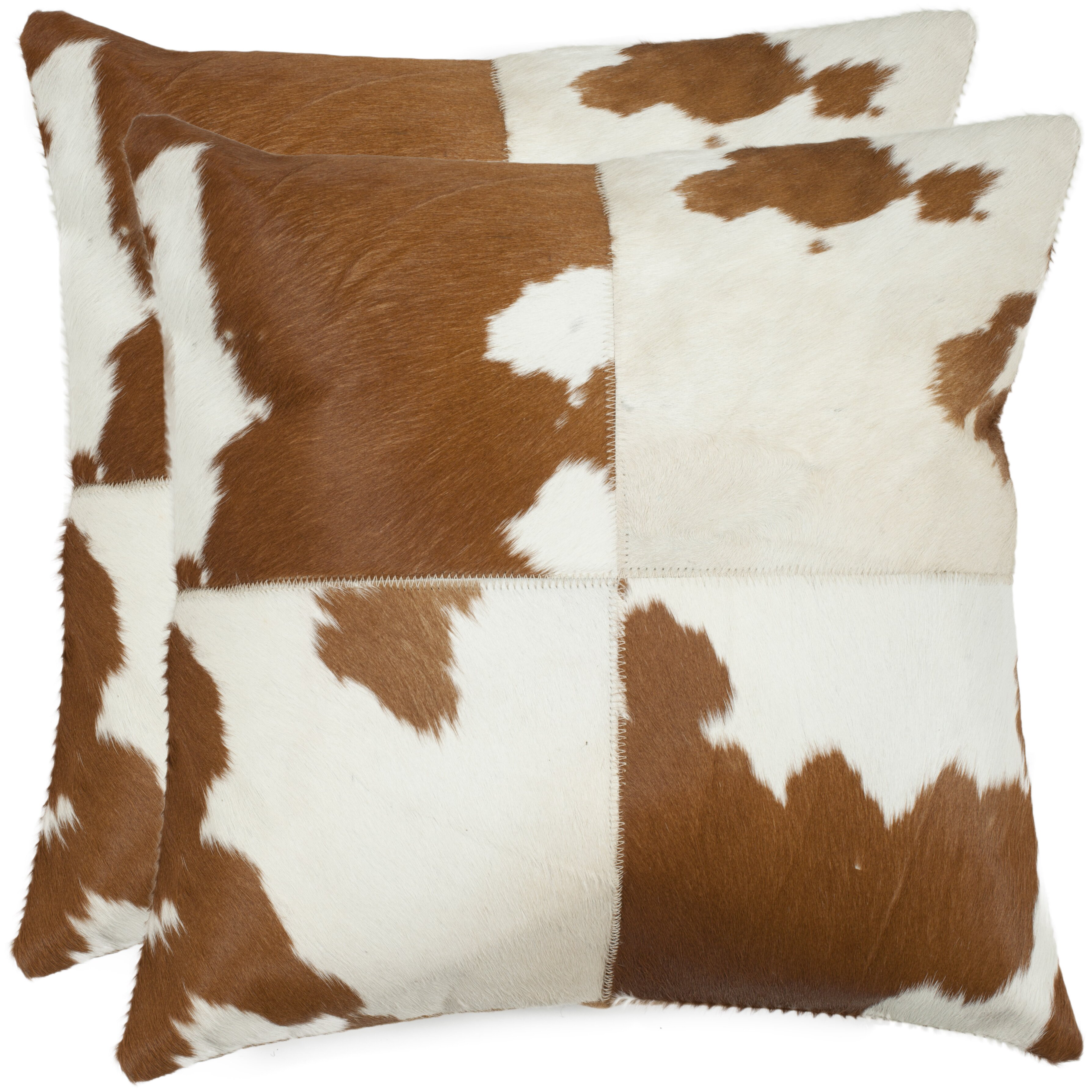 cow hide couch pillows