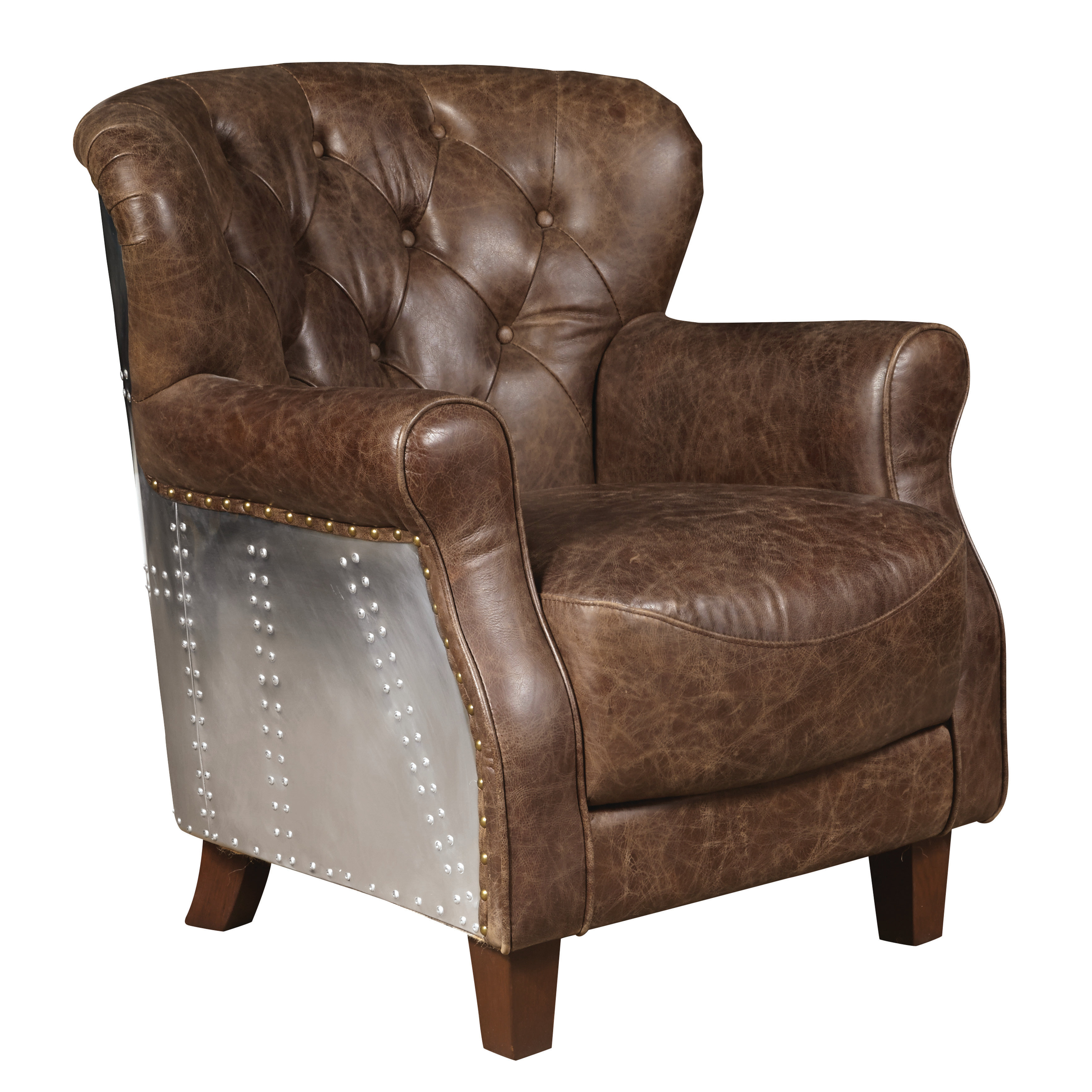 Highway To Home Chief Leather Accent Chair 