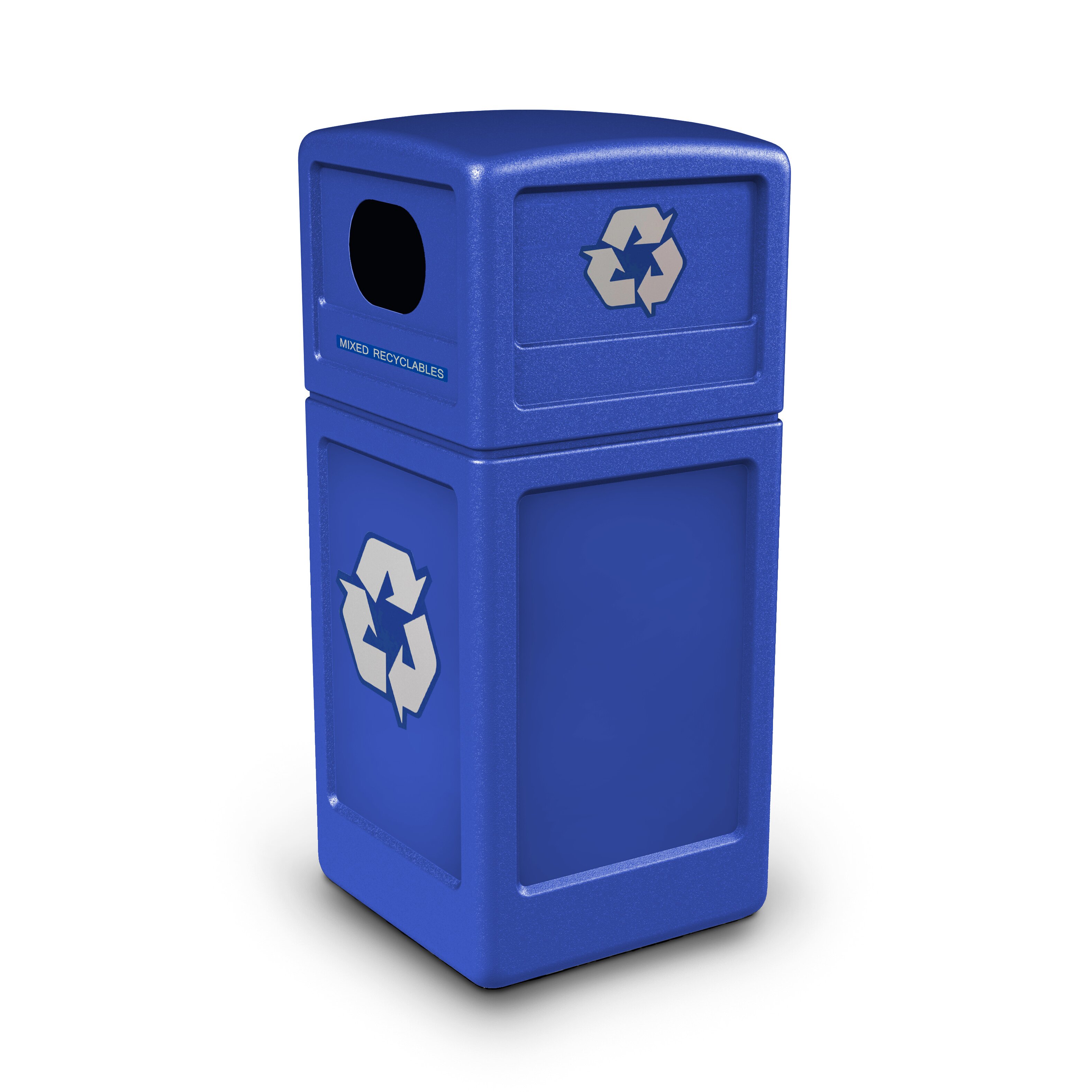 Commercial Zone Green Zone Industrial Recycling Bin with Decals ...