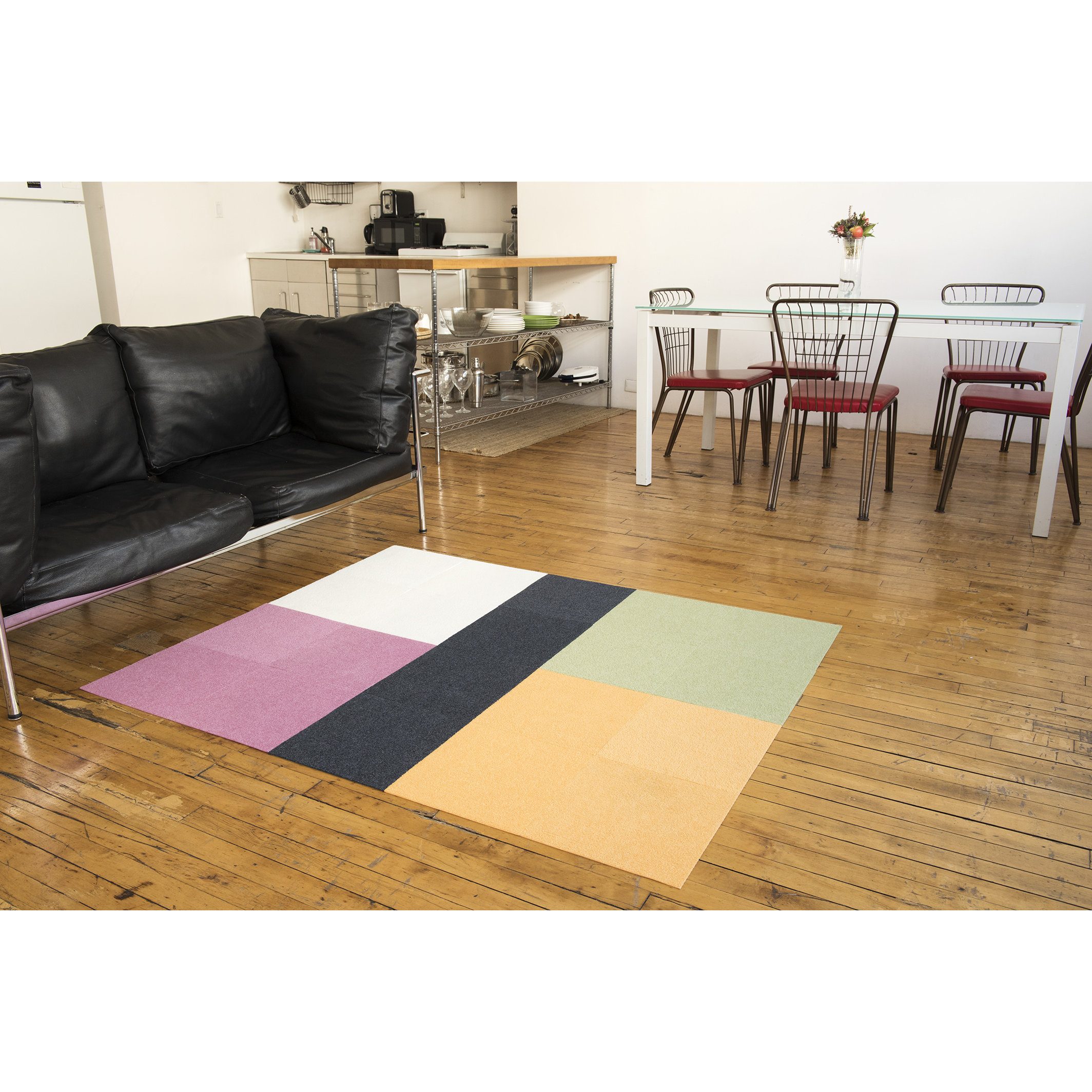 TRILUC 12" x 12" Area Rug in Orange Wayfair