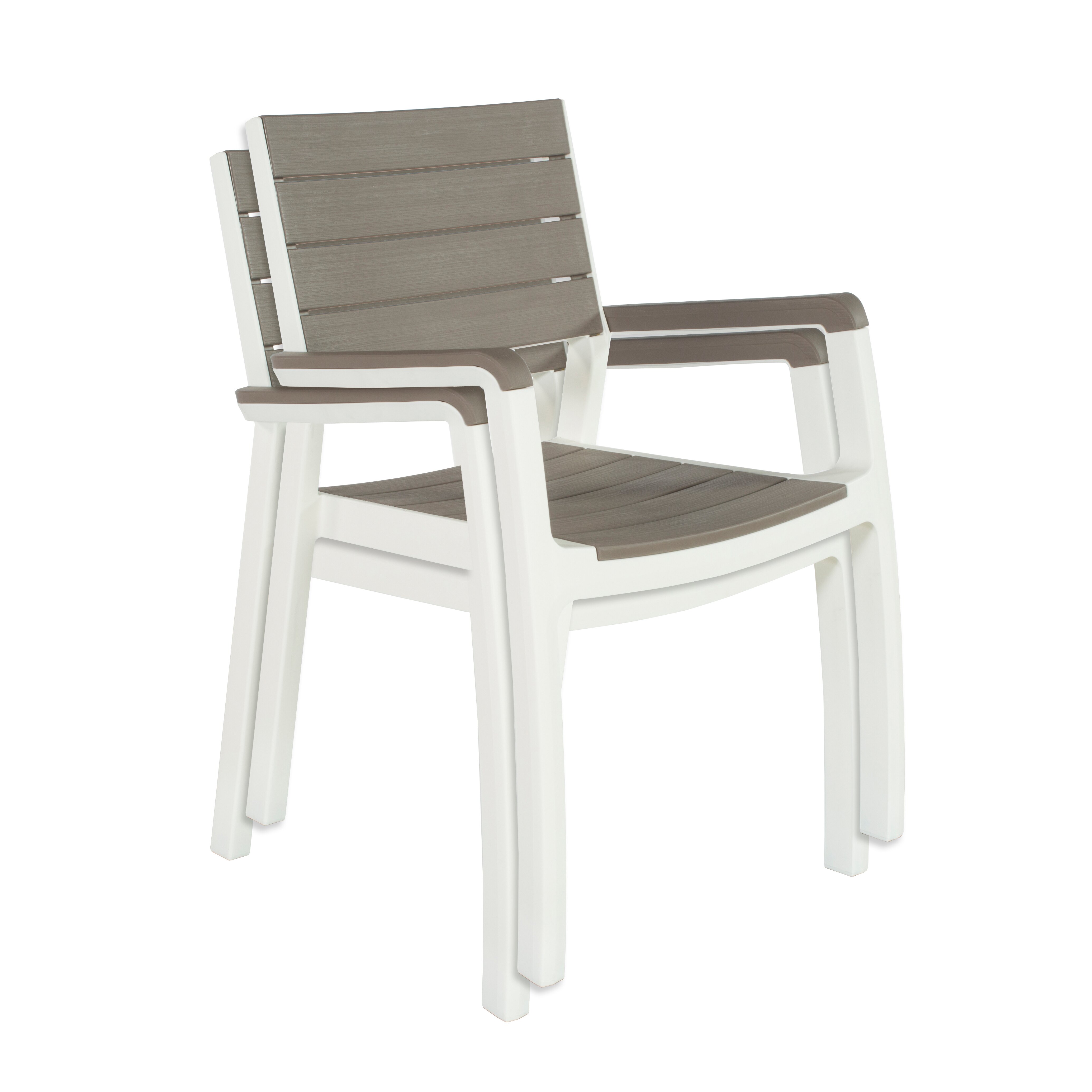 Keter Harmony Stacking Dining Arm Chair & Reviews | Wayfair