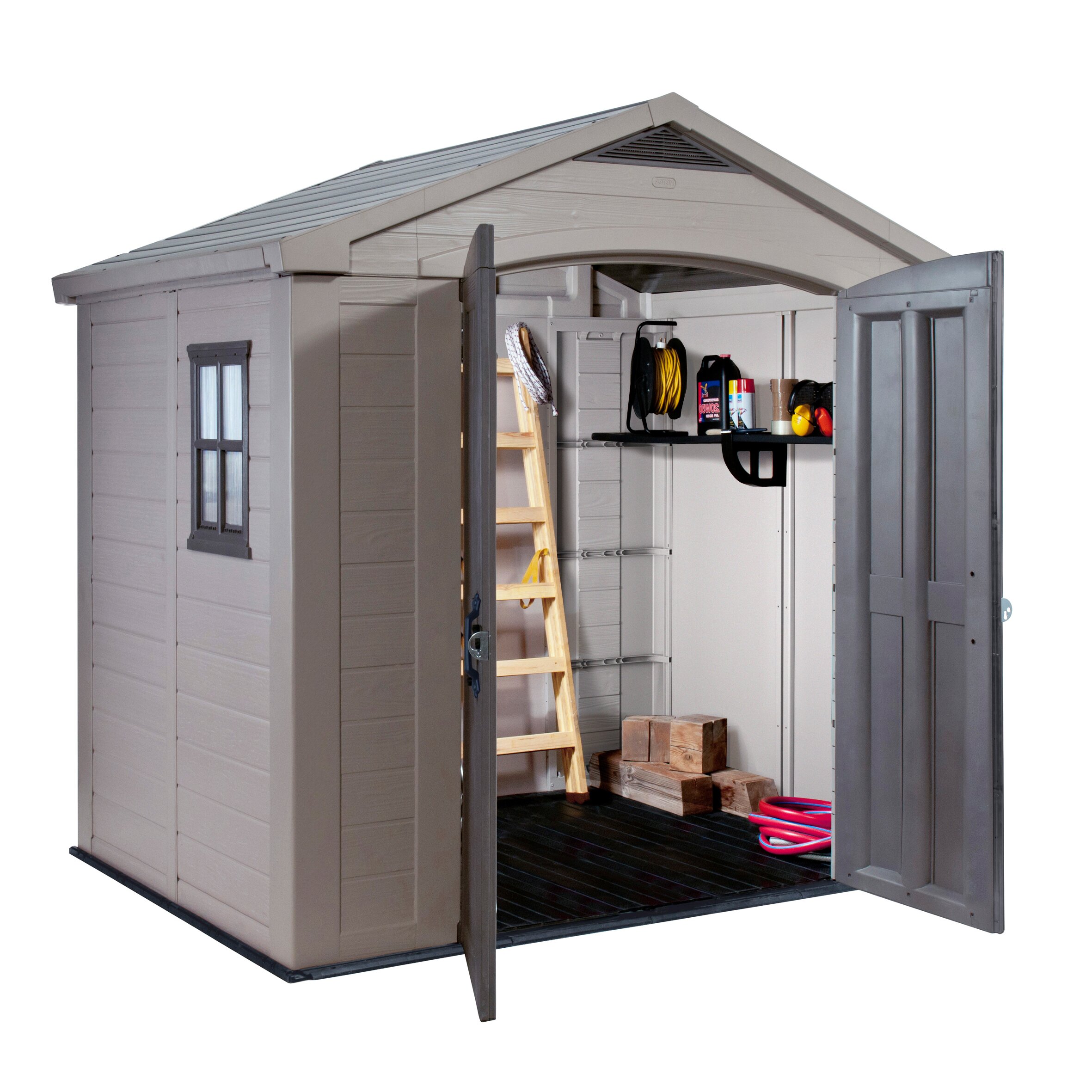 Keter Factor 8 Ft. W x 6 Ft. D Resin Storage Shed 