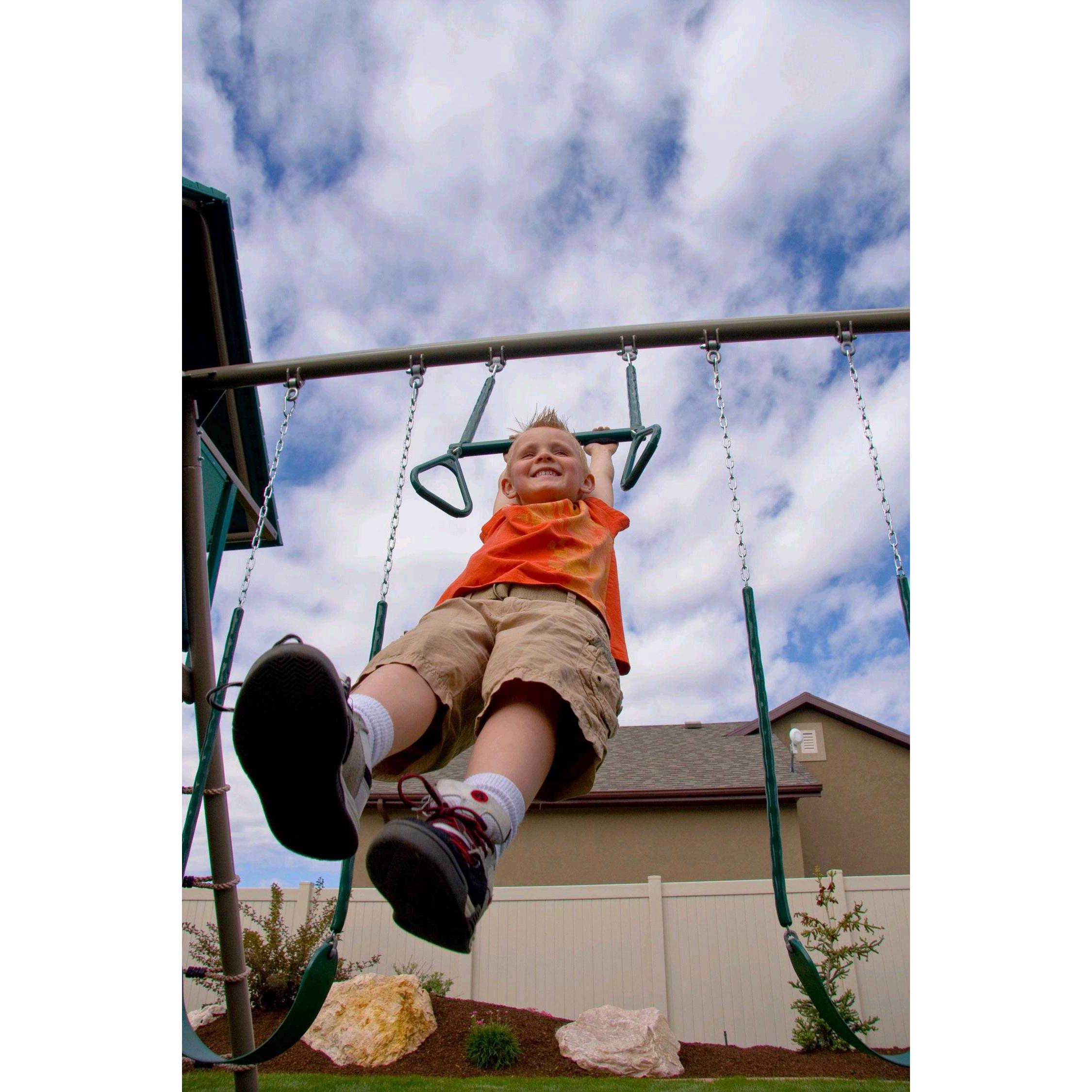 Lifetime Earthtone Hard Top AFrame Swing Set & Reviews Wayfair