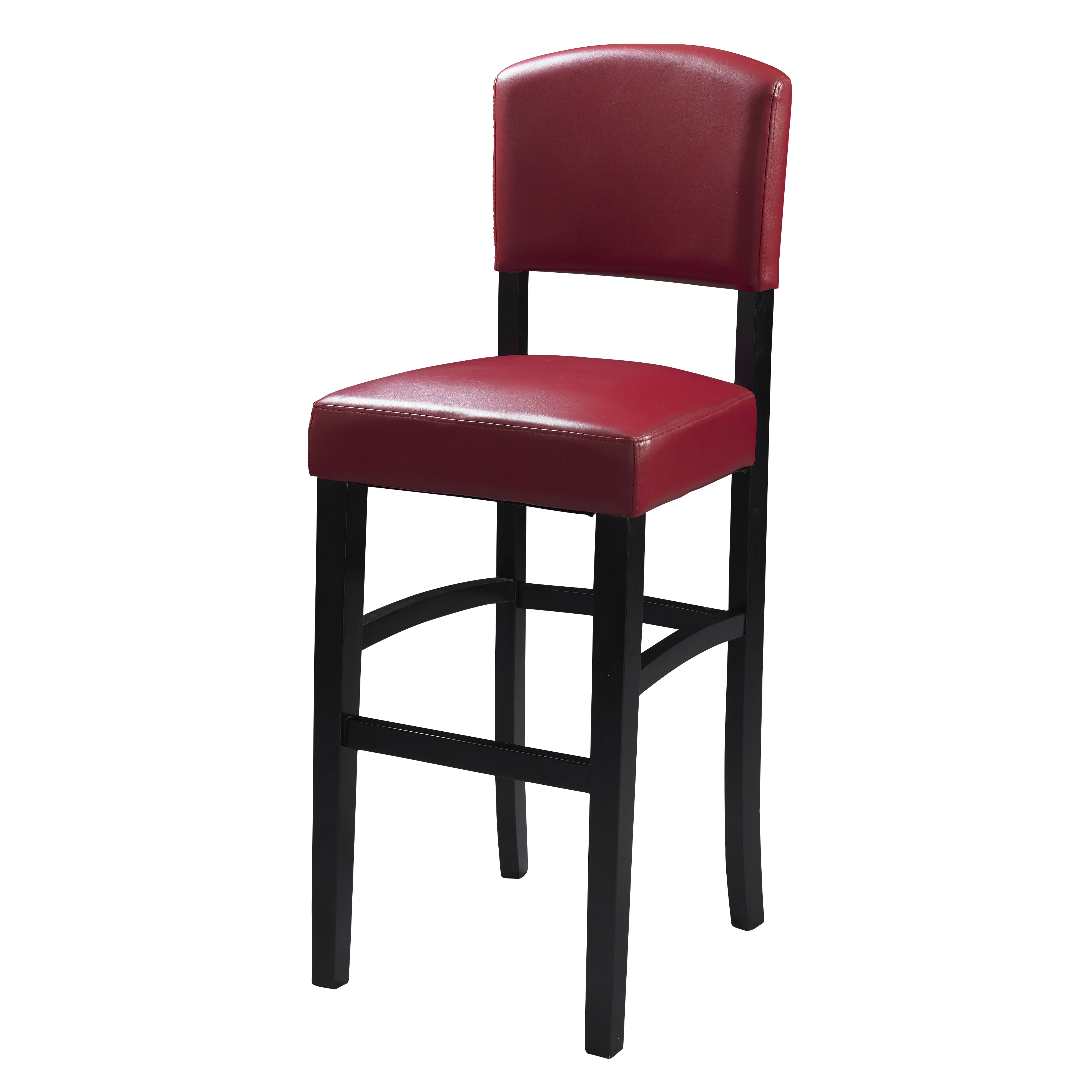 Linon Monaco 24 Bar Stool Reviews Wayfair   Linon Monaco 30 Bar Stool With Cushion 0218RED 01 KD U 