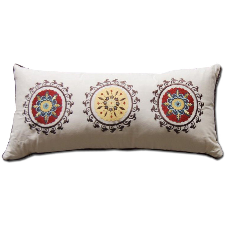 Greenland Home Fashions Andorra Embroidered Cotton Boudoir Pillow & Reviews Wayfair