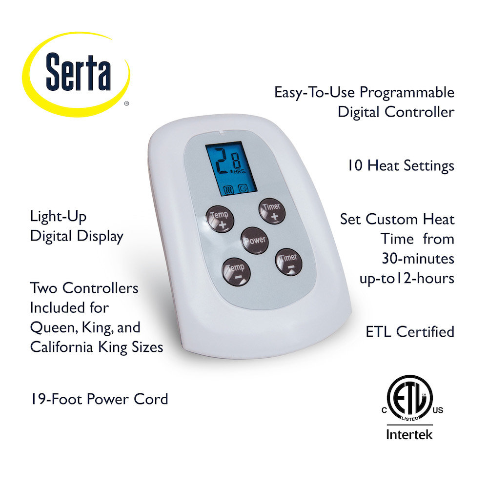 Serta Comfort Plush Electric Heated Blanket & Reviews Wayfair