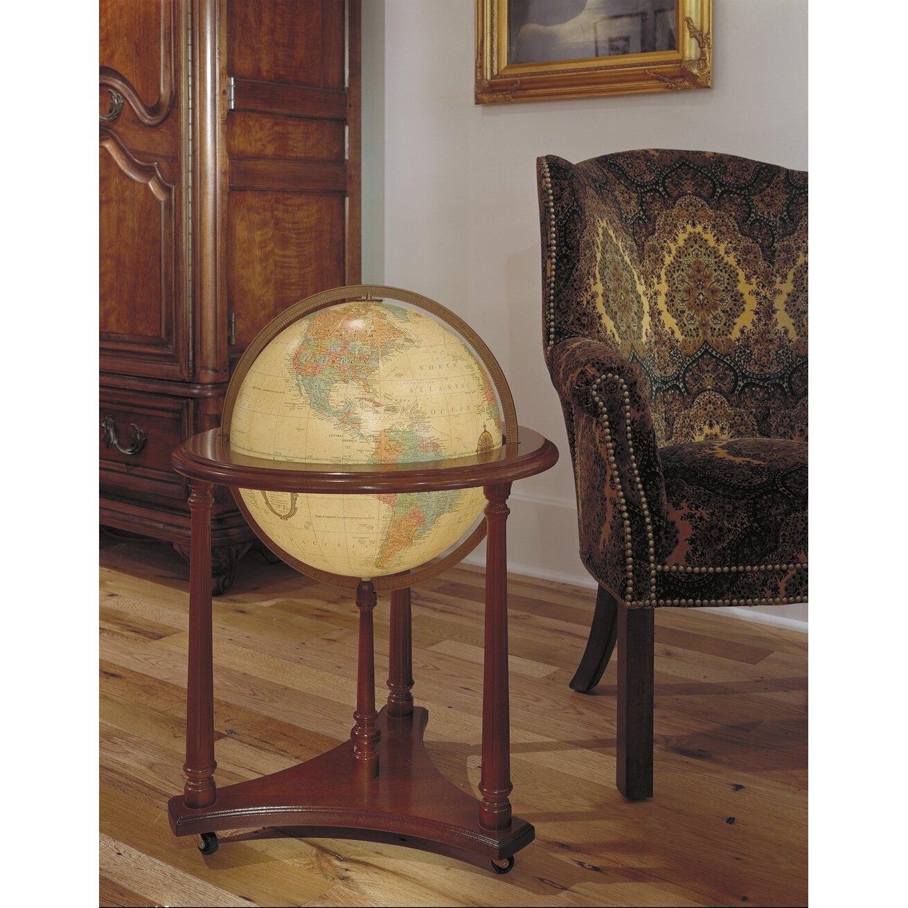 Replogle Lafayette Antique Aluminum Floor Globe & Reviews | Wayfair