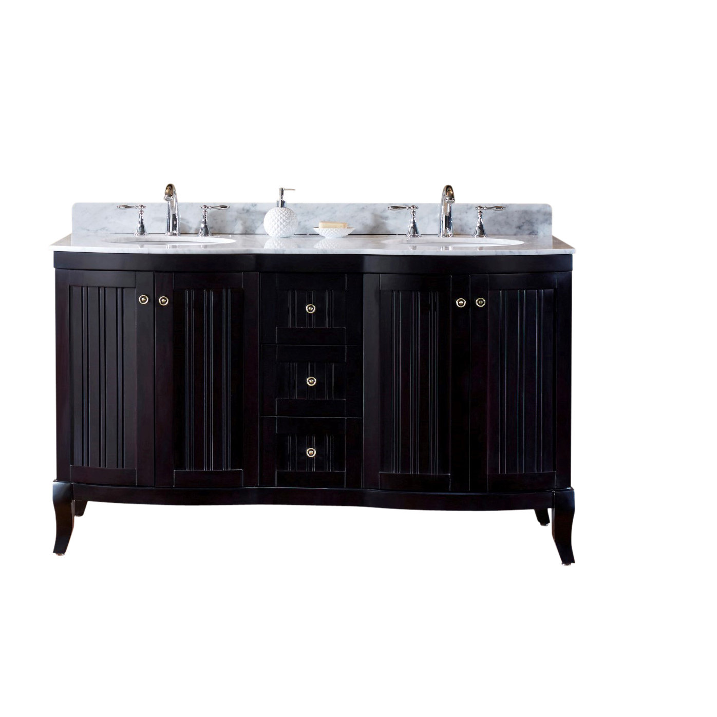 Virtu Khaleesi 60" Double Bathroom Vanity Set with Mirror & Reviews Wayfair