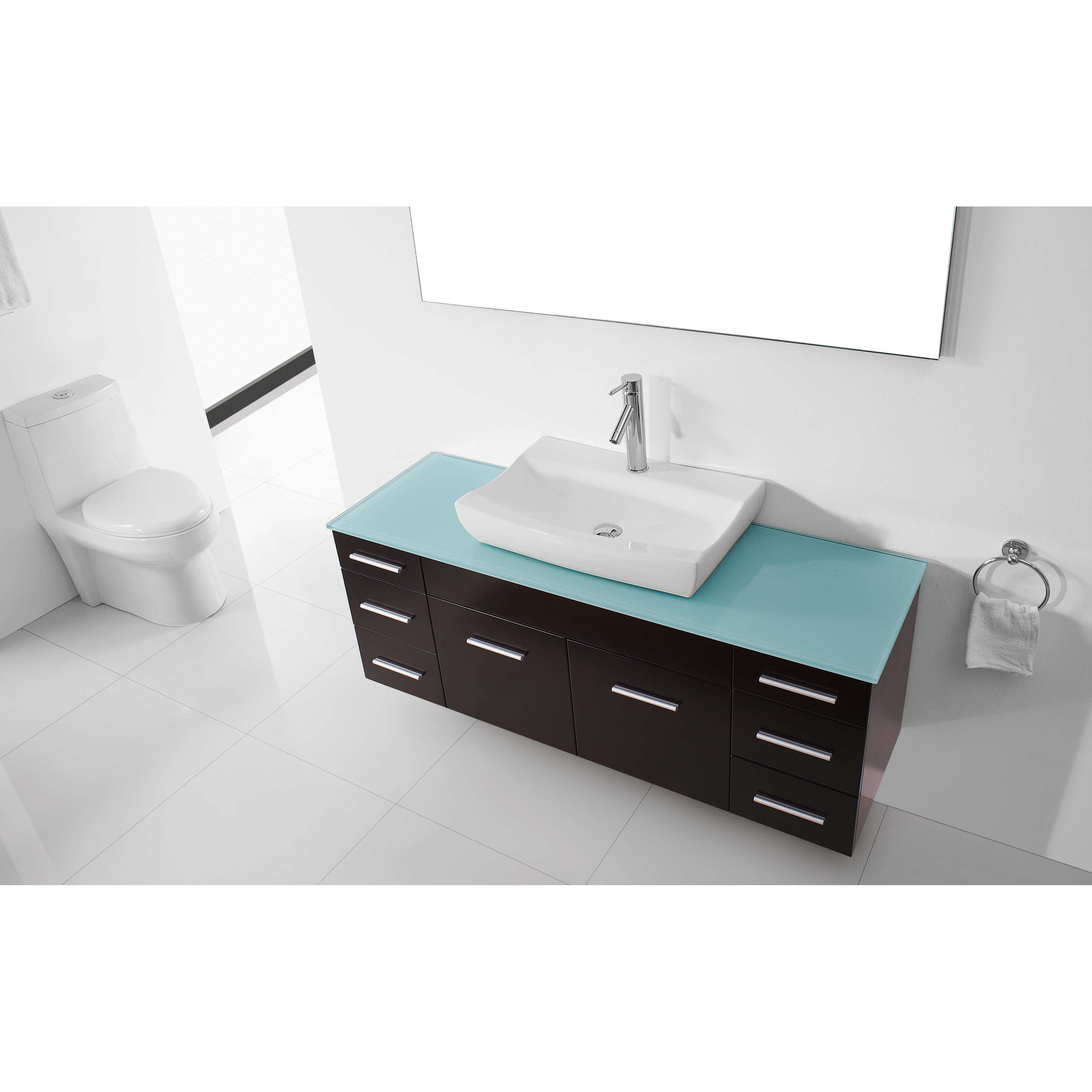 Virtu Biagio 56" Single Bathroom Vanity Set with Mirror & Reviews Wayfair