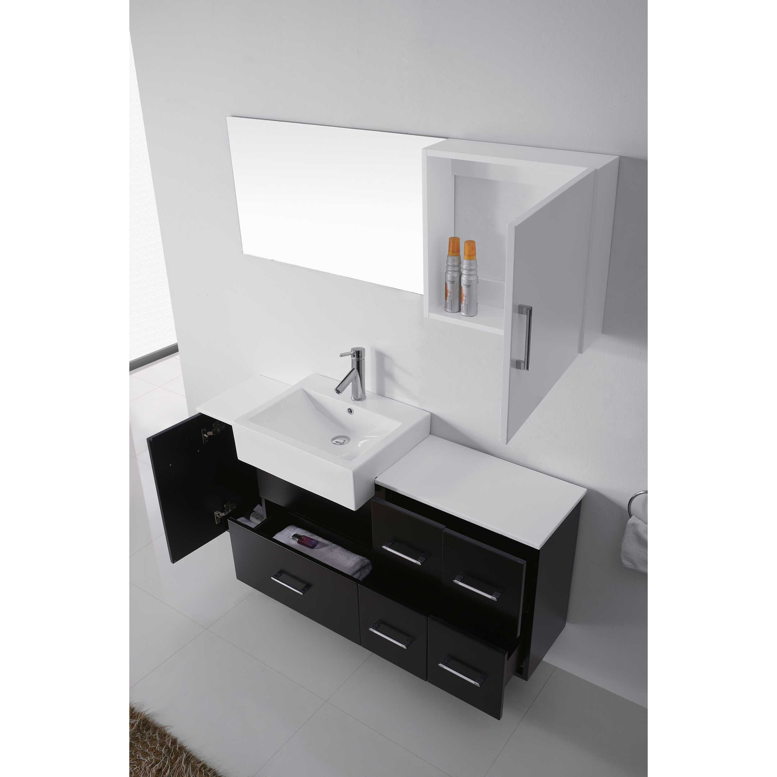 Virtu Hazel 56" Single Bathroom Vanity Set with Mirror & Reviews Wayfair