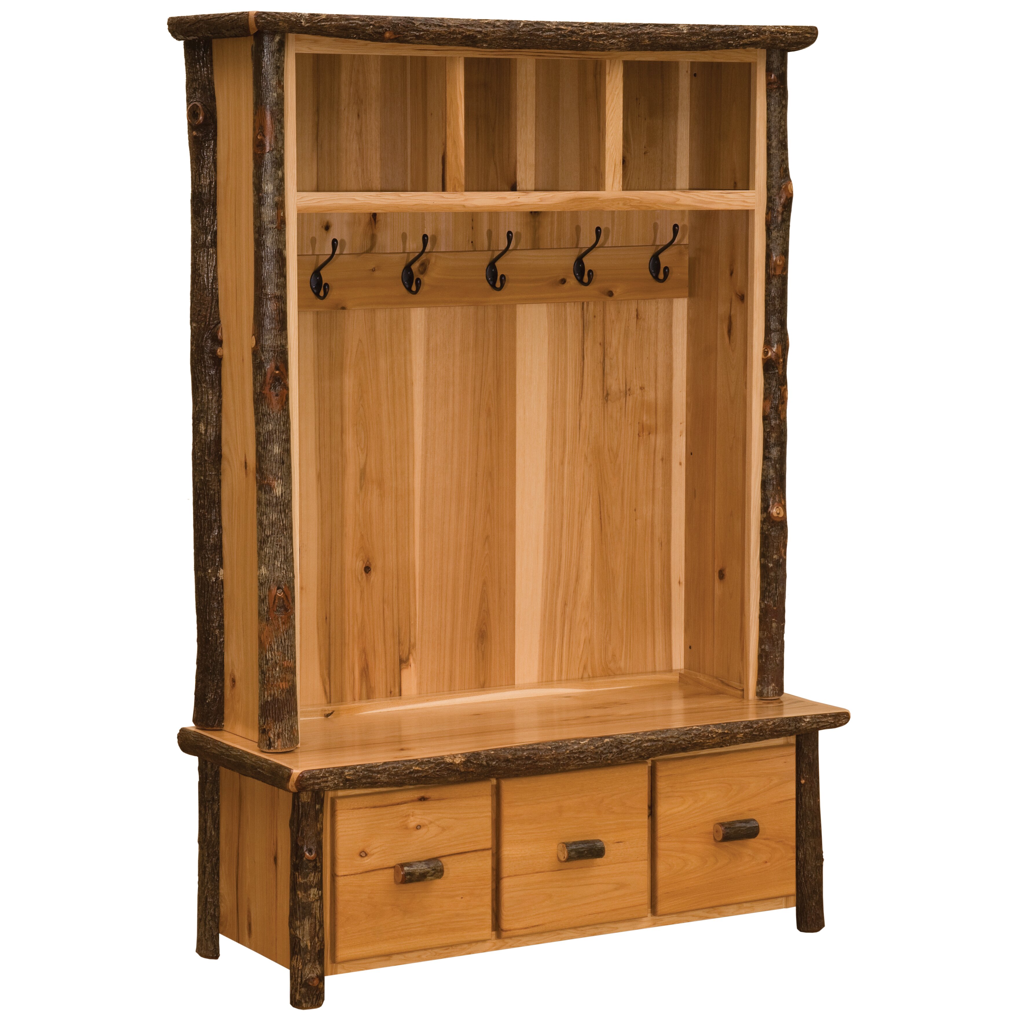 Fireside Lodge Hickory Entry Locker Hall Tree & Reviews | Wayfair