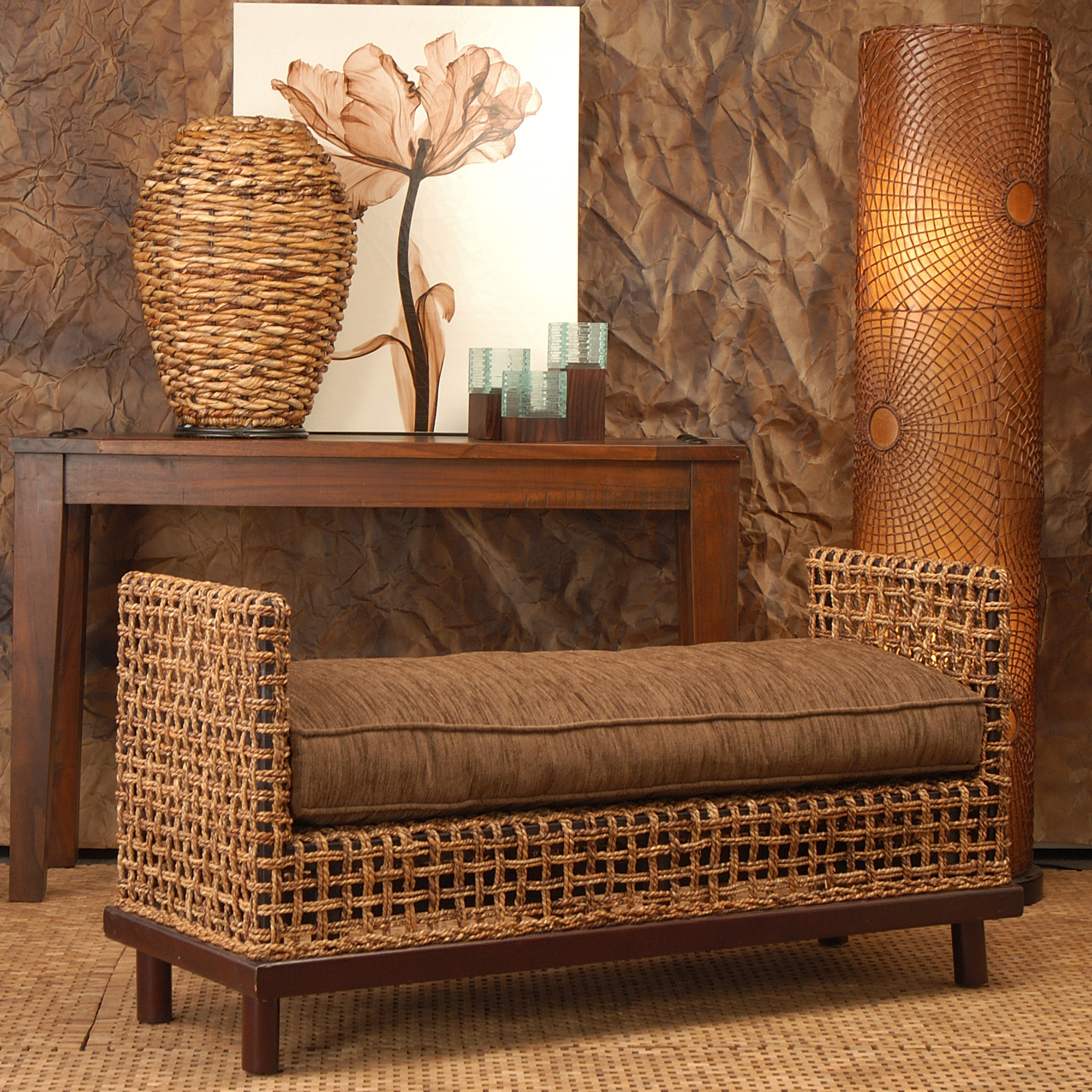 Jeffan Dimitrio Abaca Fiber Bedroom Bench & Reviews Wayfair