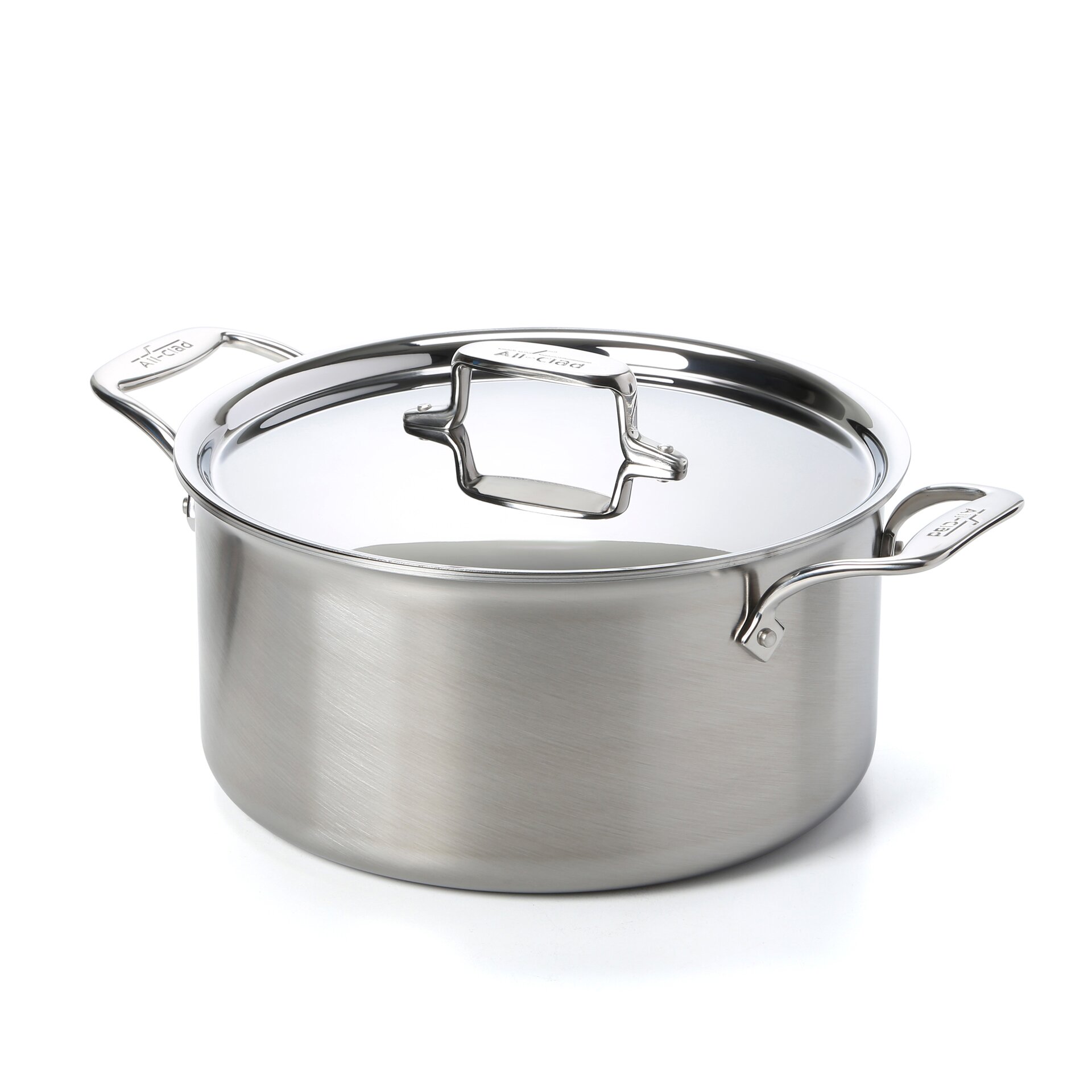 All Clad D Brushed Stainless Steel Stock Pot With Lid Wayfair