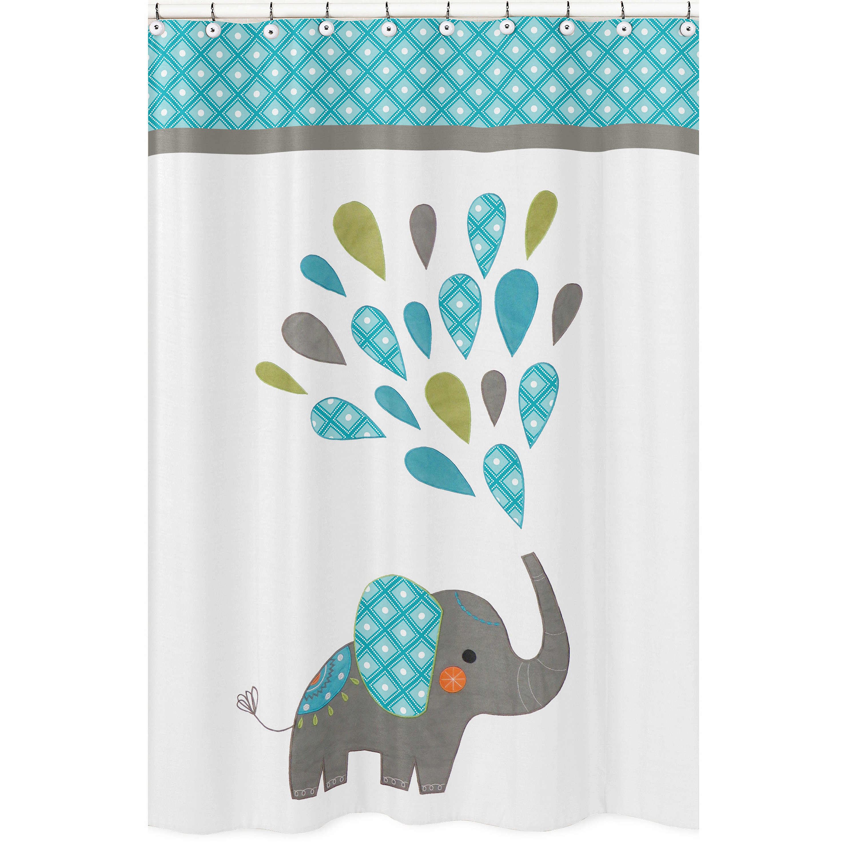 Sweet Jojo Designs Mod Elephant Shower Curtain & Reviews | Wayfair