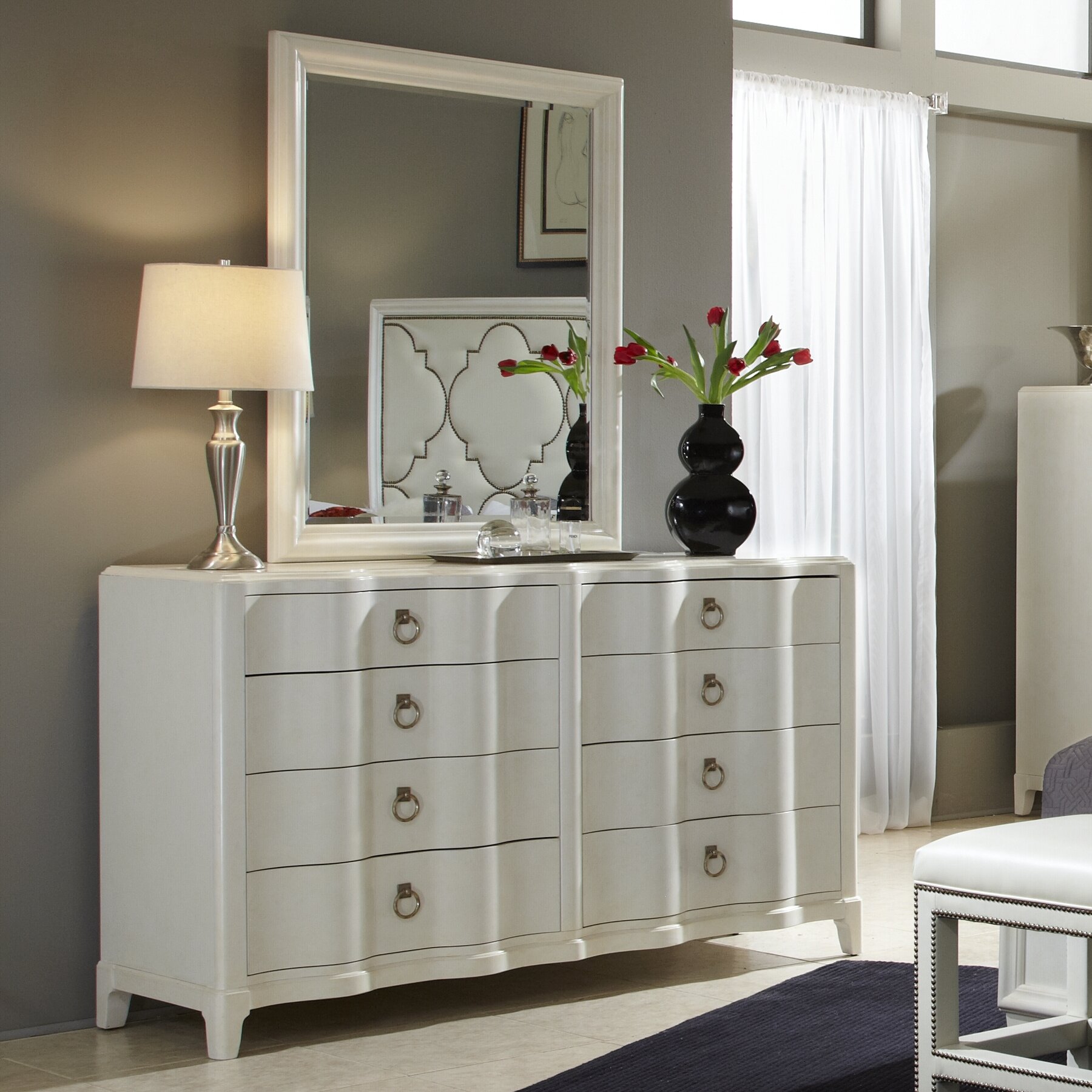 A.R.T. Cosmopolitan 8 Drawer Dresser with Mirror Wayfair