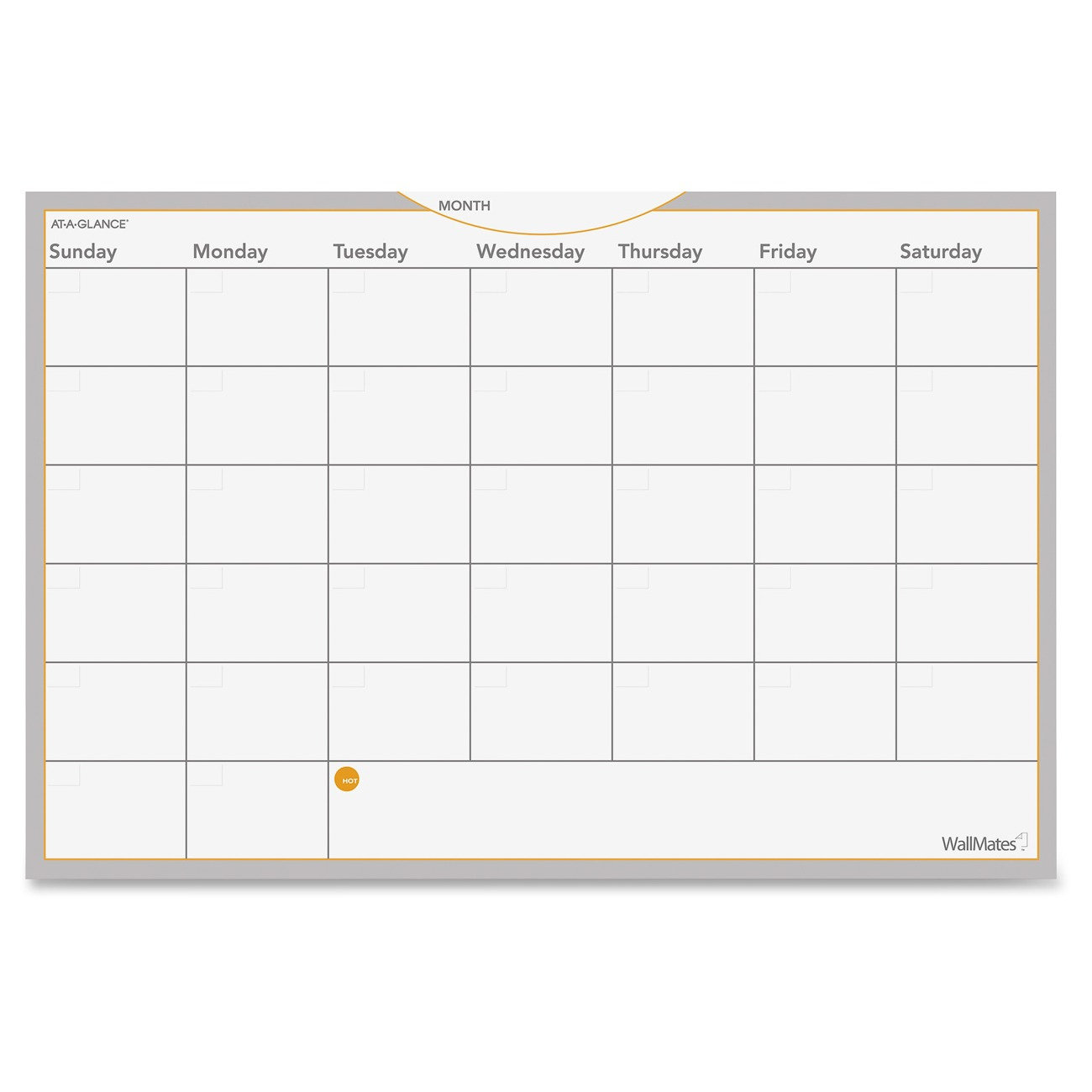 AT A GLANCE Dry Erase Planning Surface Wall Mounted Calendar Whiteboard 