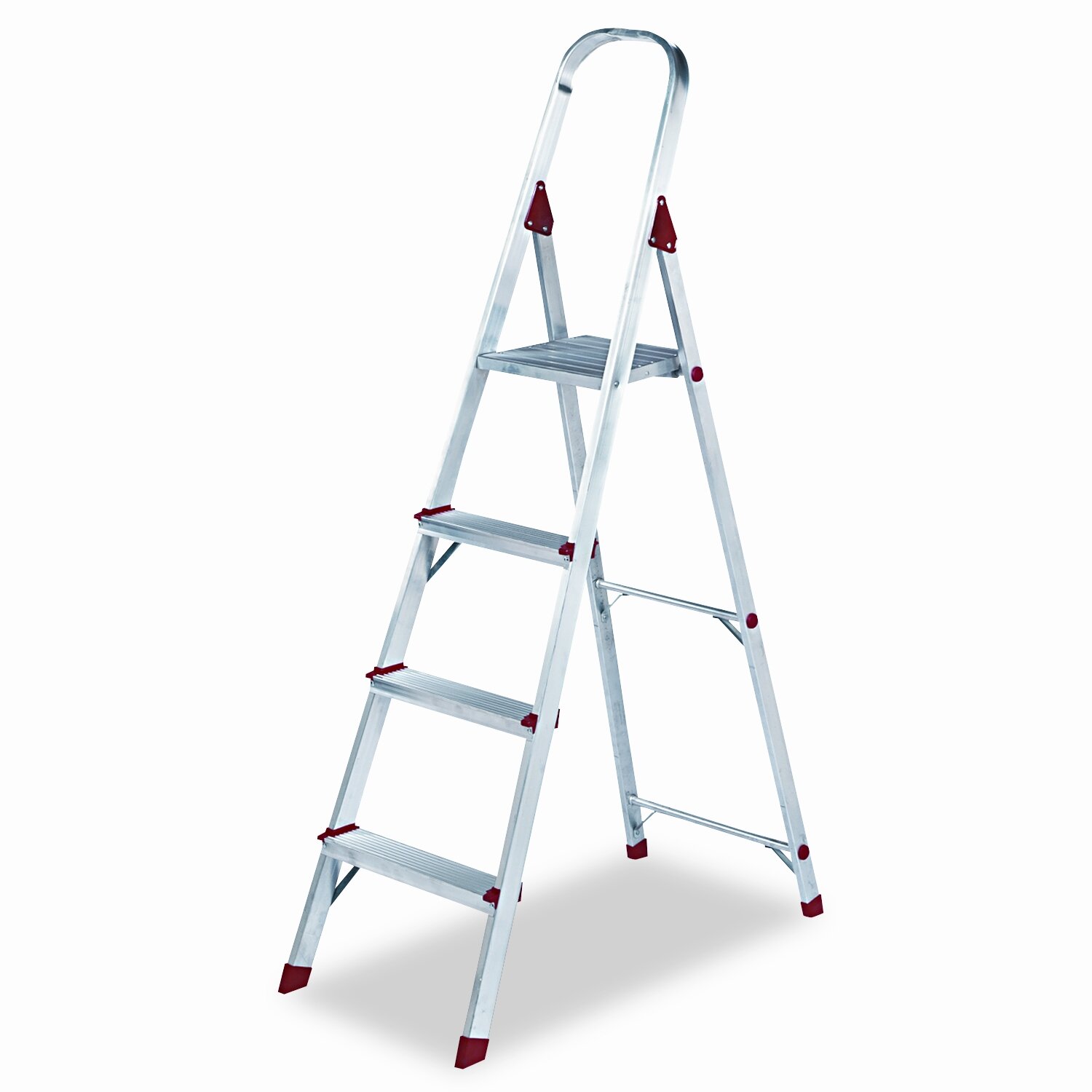 DAVIDSON LADDER, INC. 4.08 ft Aluminum Folding Step Ladder with 200 lb ...