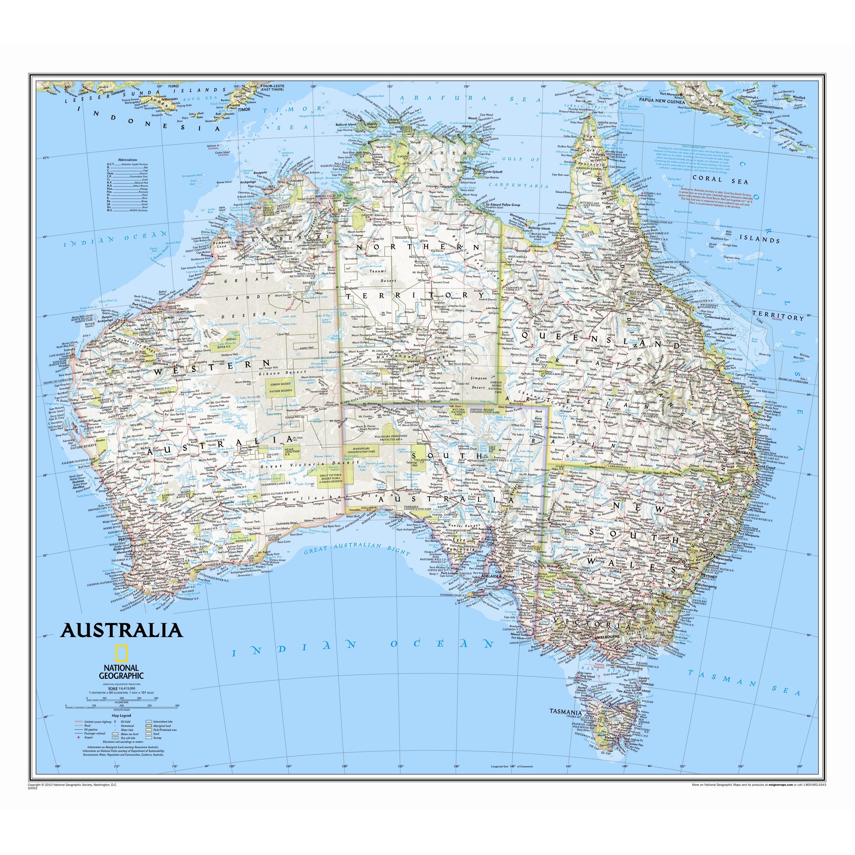 National Geographic Maps Australia Classic Wall Map | Wayfair