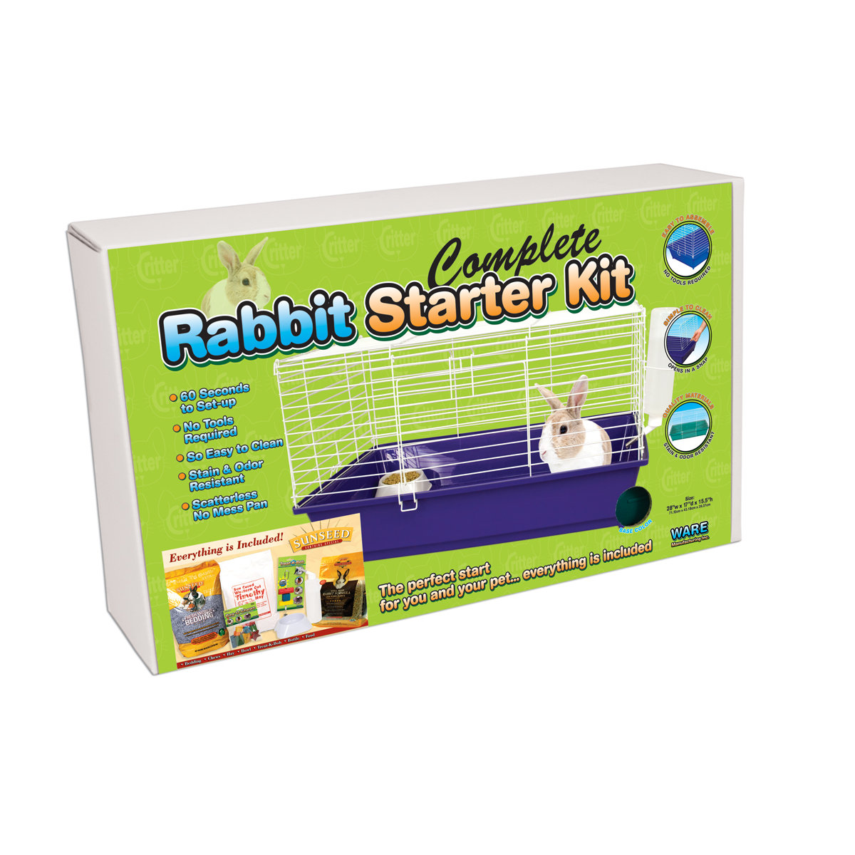 Ware Manufacturing Home Sweet Home Rabbit Cage Starter Kit & Reviews
