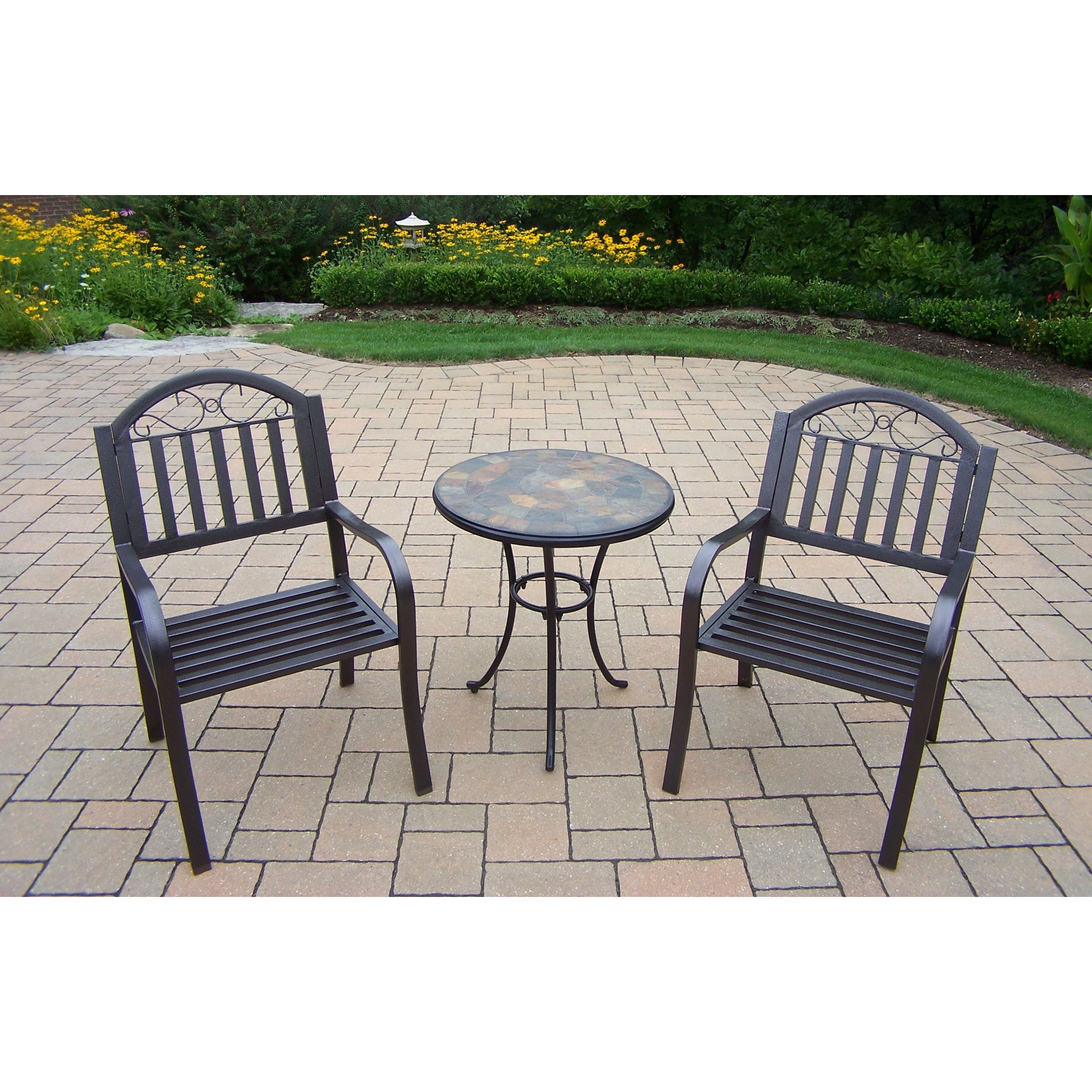 Oakland Living Stone Art Rochester 3 Piece Bistro Set ... Oakland Living Stone Art Rochester 3 Piece Bistro Set ... on Oakland Living Bistro Set id=44963