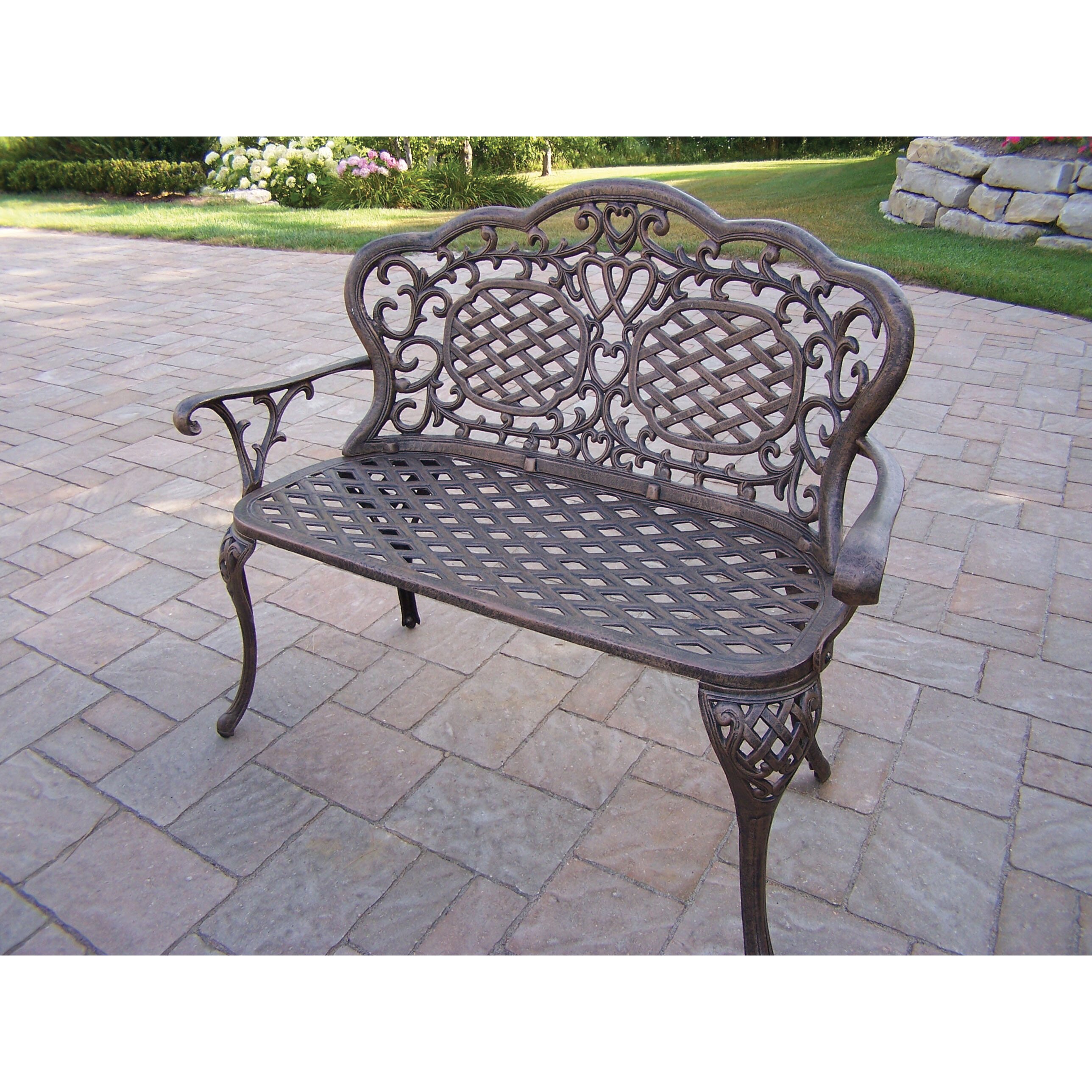 Oakland Living Mississippi Aluminum Garden Bench & Reviews | Wayfair