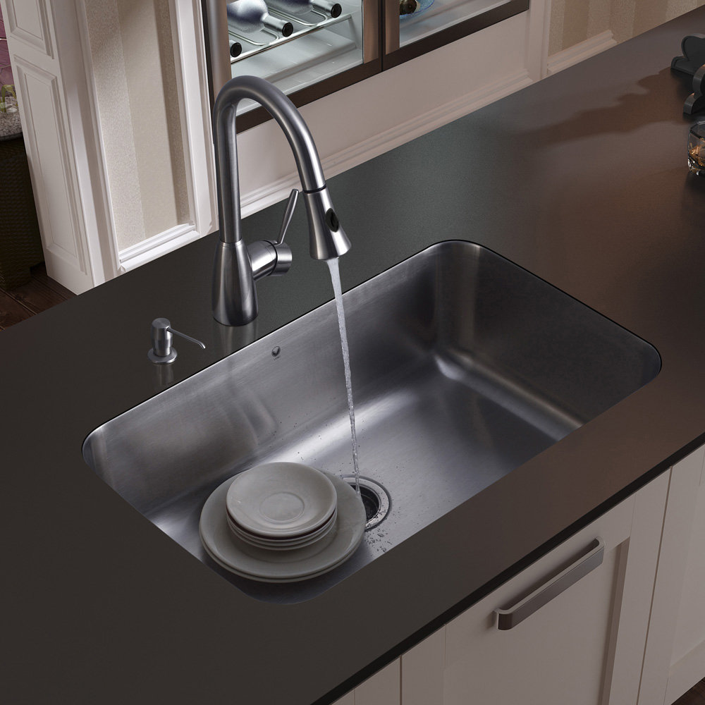 18 Gauge Stainless Steel Kitchen Sink with Aylesbury Stainless Steel ...