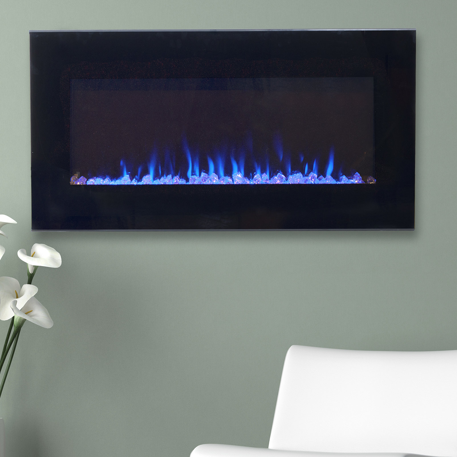 Northwest Dual Color LED Wall Mount Electric Fireplace & Reviews Wayfair