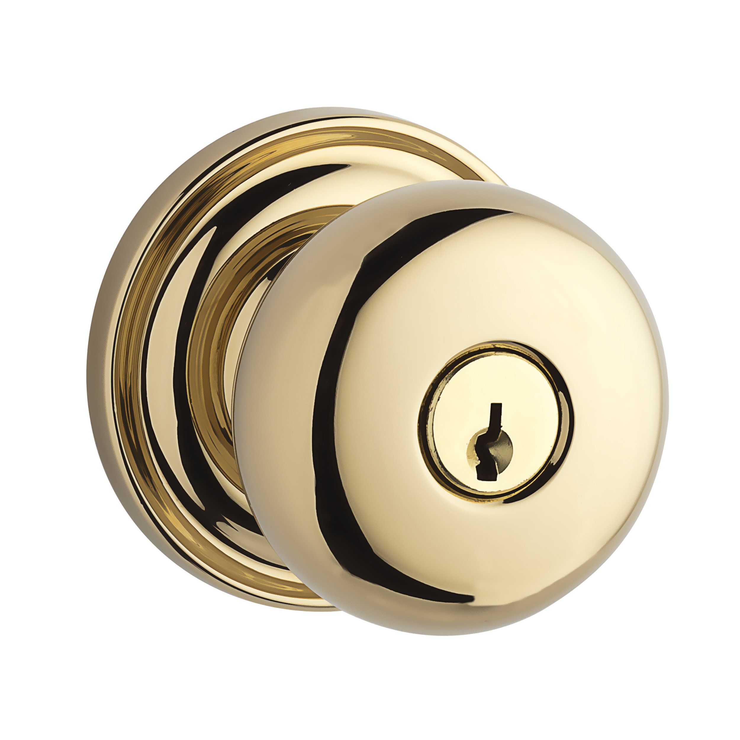 Baldwin Round Keyed Door Knob with Traditional Round Rosette Wayfair