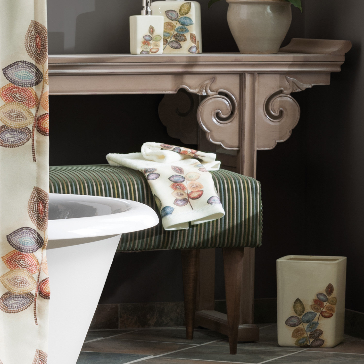 Croscill Mosaic Leaves Bath Towel & Reviews Wayfair