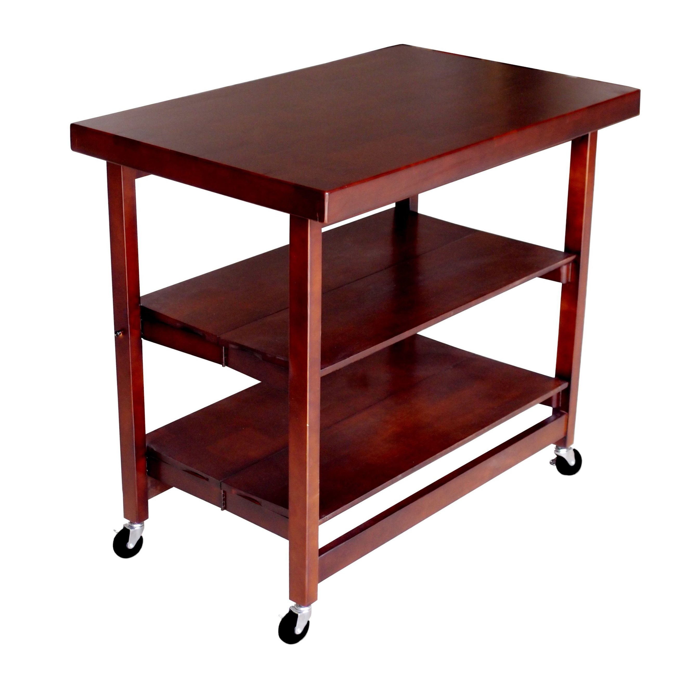 Oasis Concepts Folding Kitchen Island with Wood Top Wayfair