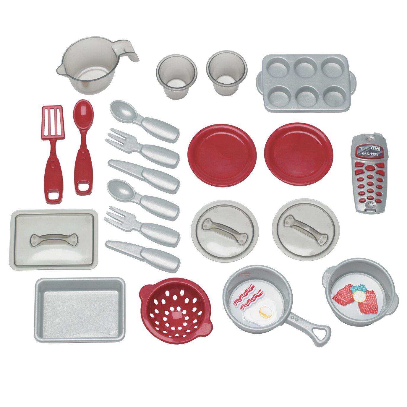 American Plastic Toys 22 Piece Kitchen Set Reviews Wayfair   American Plastic Toys 22 Piece Kitchen Set 