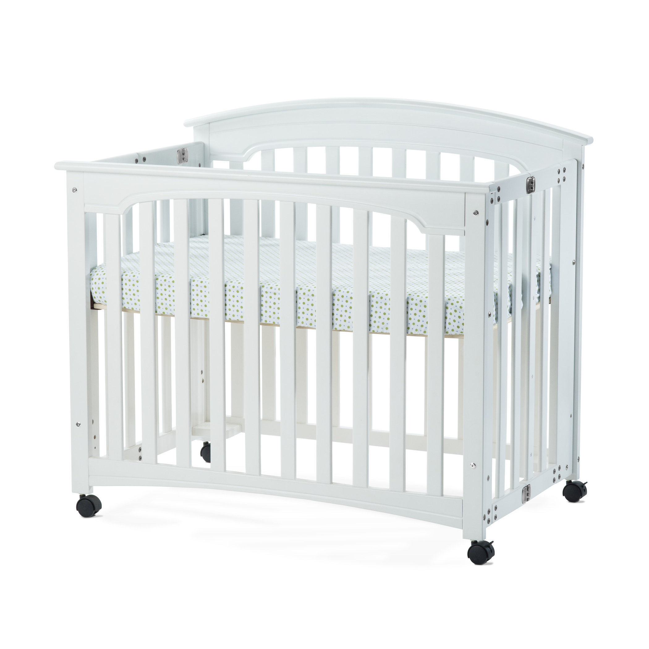 Child Craft Stanford Mini Folding Crib with Mattress & Reviews Wayfair