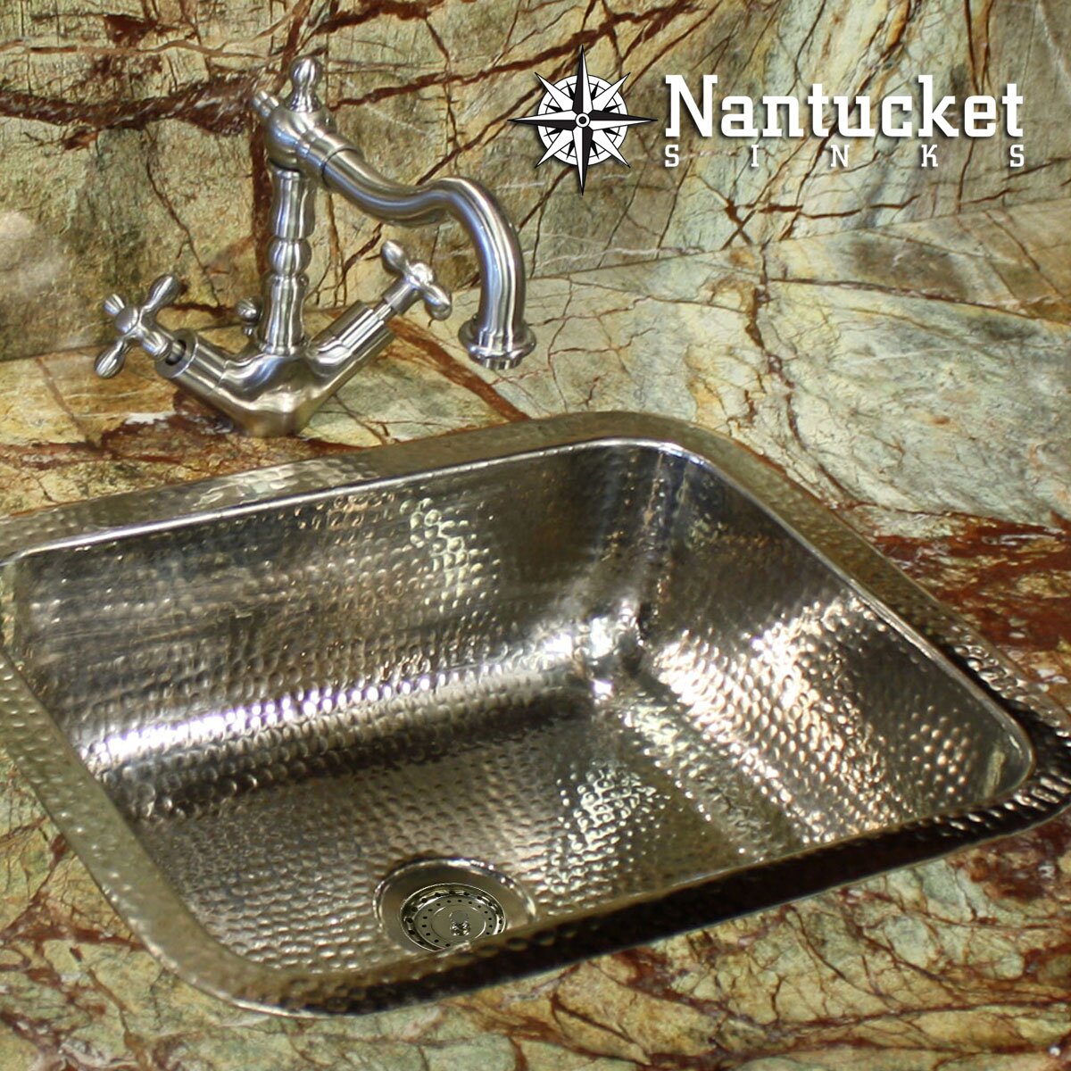 Nantucket Sinks 15 X 12 Rectangular Hammered Bar Sink Reviews Wayfair   Nantucket Sinks 15 X 12 Rectangular Hammered Bar Sink RE 