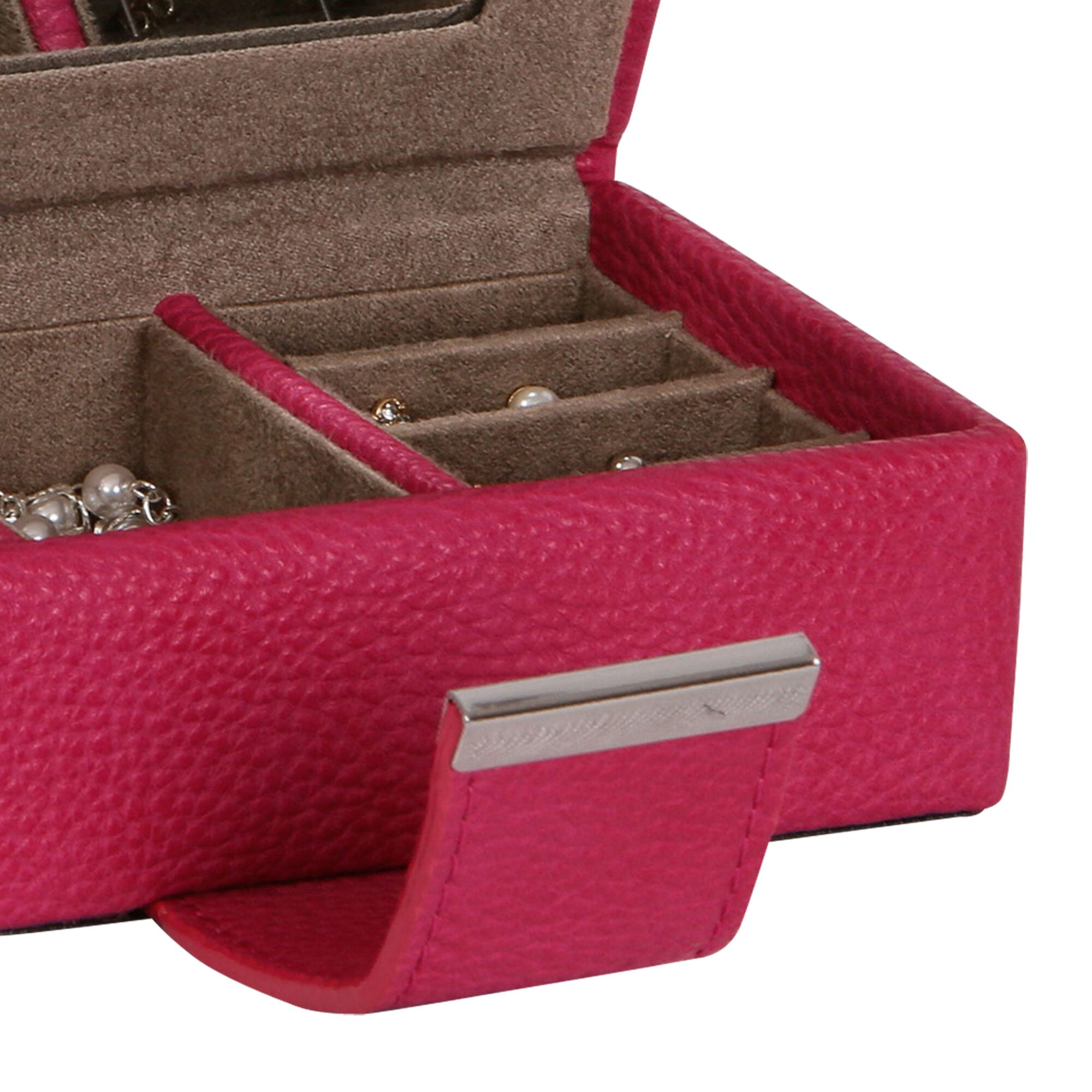 faux leather travel jewelry case