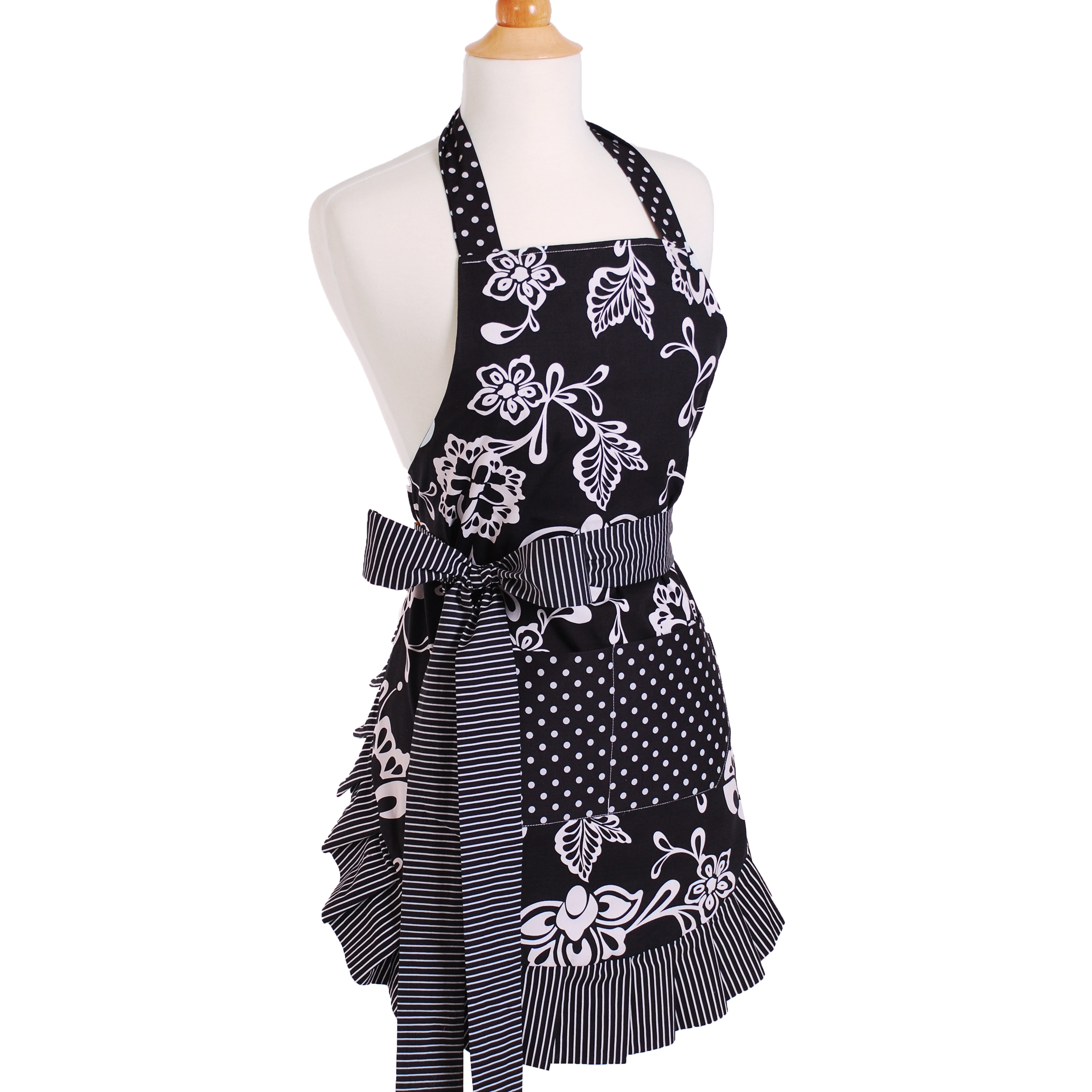 Flirty Aprons Women S Apron In Sassy Black And Reviews Wayfair