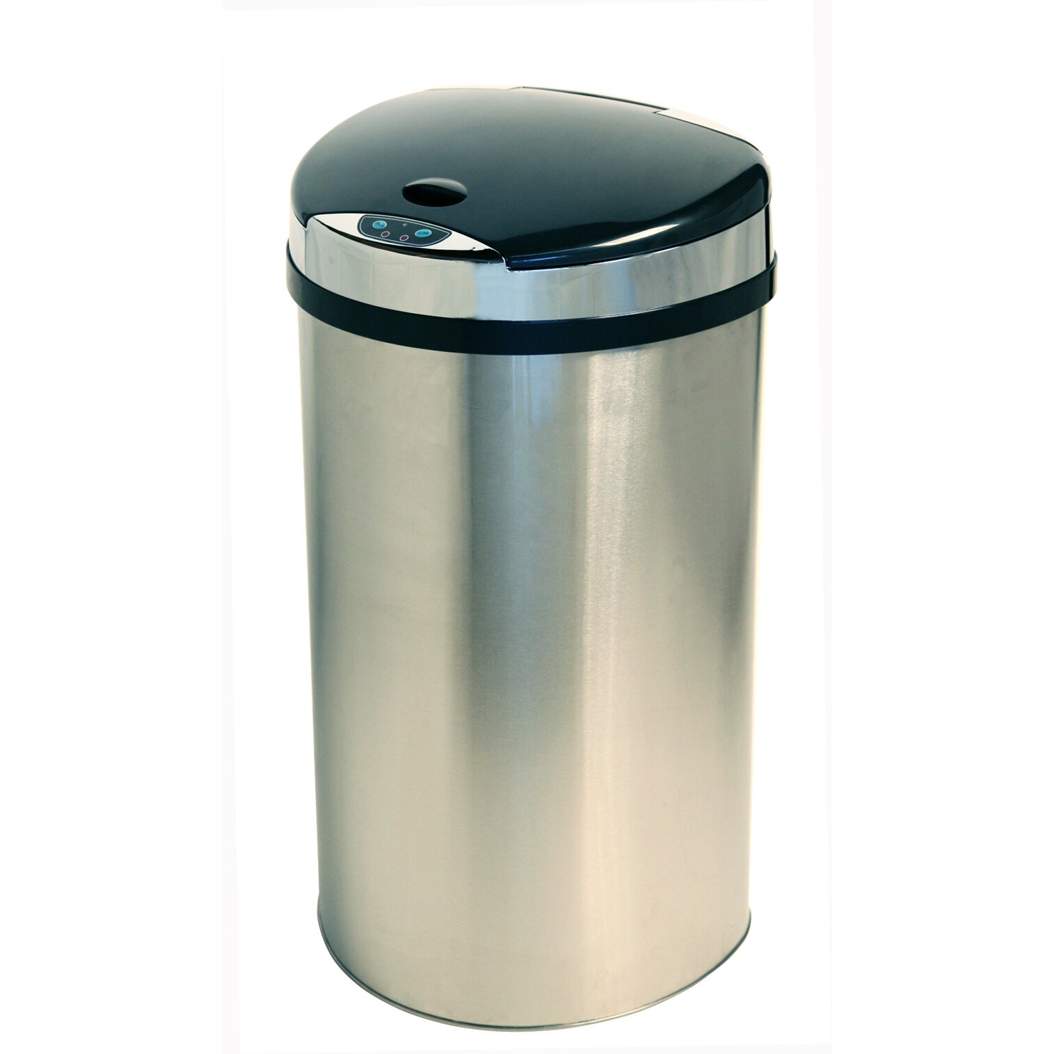 Itouchless 13 Gal Semi Round Extra Wide Opening Touchless Trash Can   ITouchless 13 Gal. Semi Round Extra Wide Opening Touchless Trash Can IT13HX 